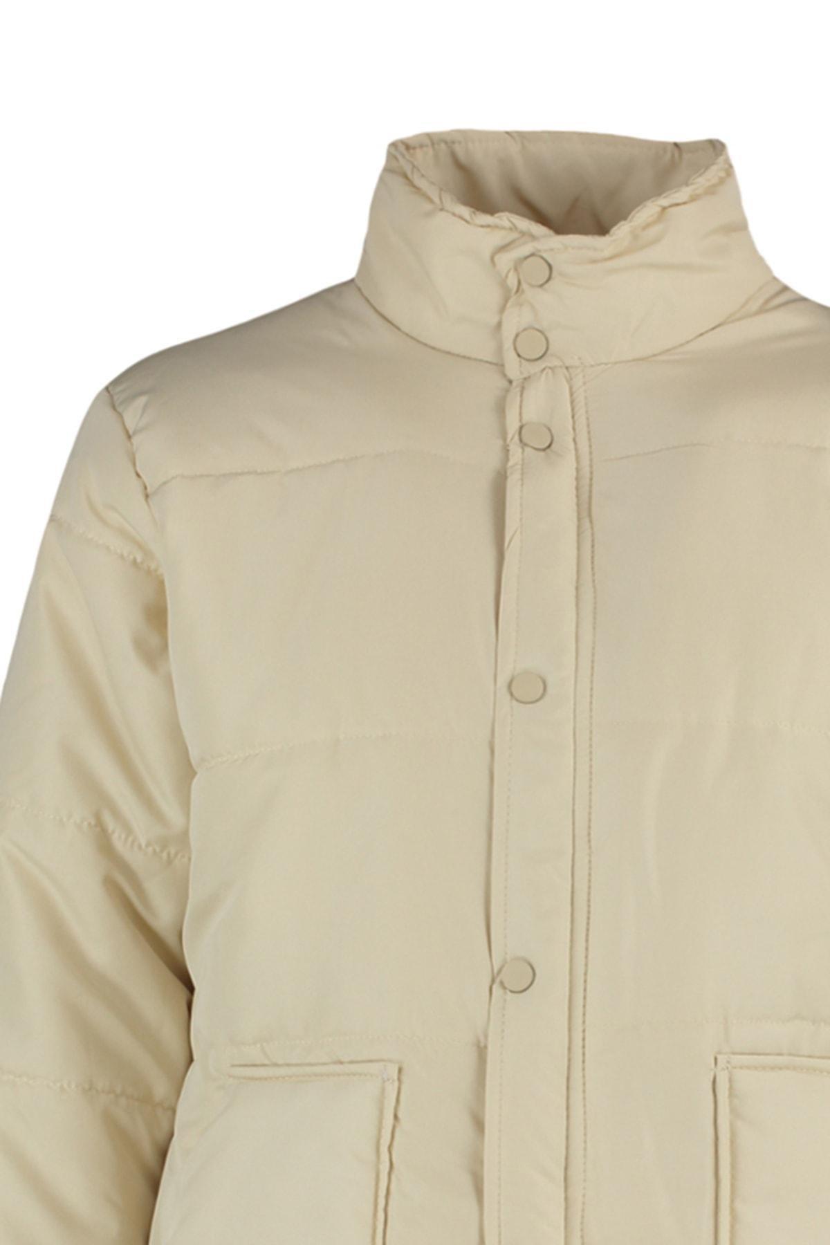 Grey Puffer Jacket, Gray, large image number 6