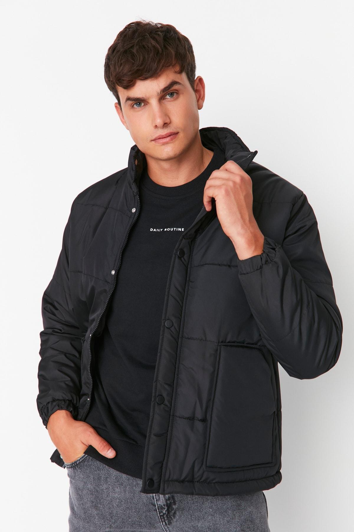 Black Puffer Jacket, , large image number 1