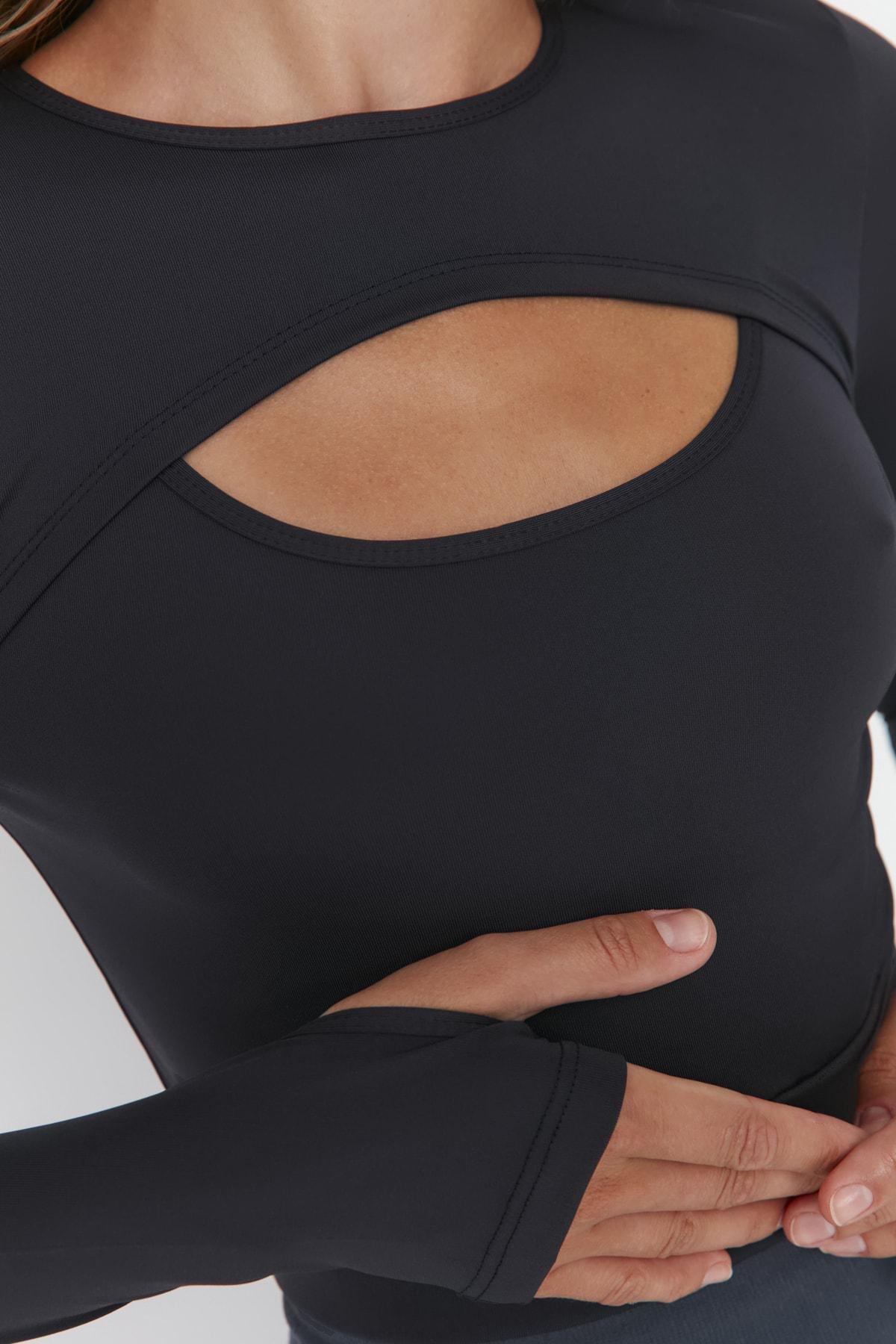 Gray Fitted Top, Gray, large image number 3