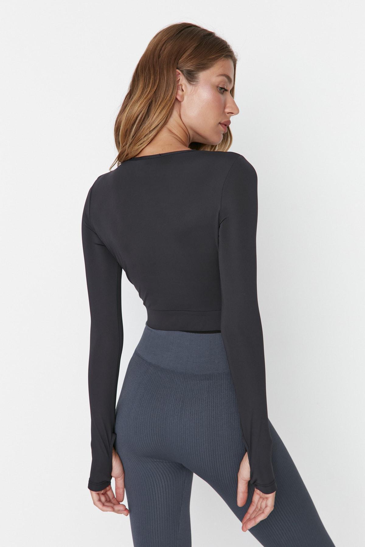 Gray Fitted Top, Gray, large image number 4