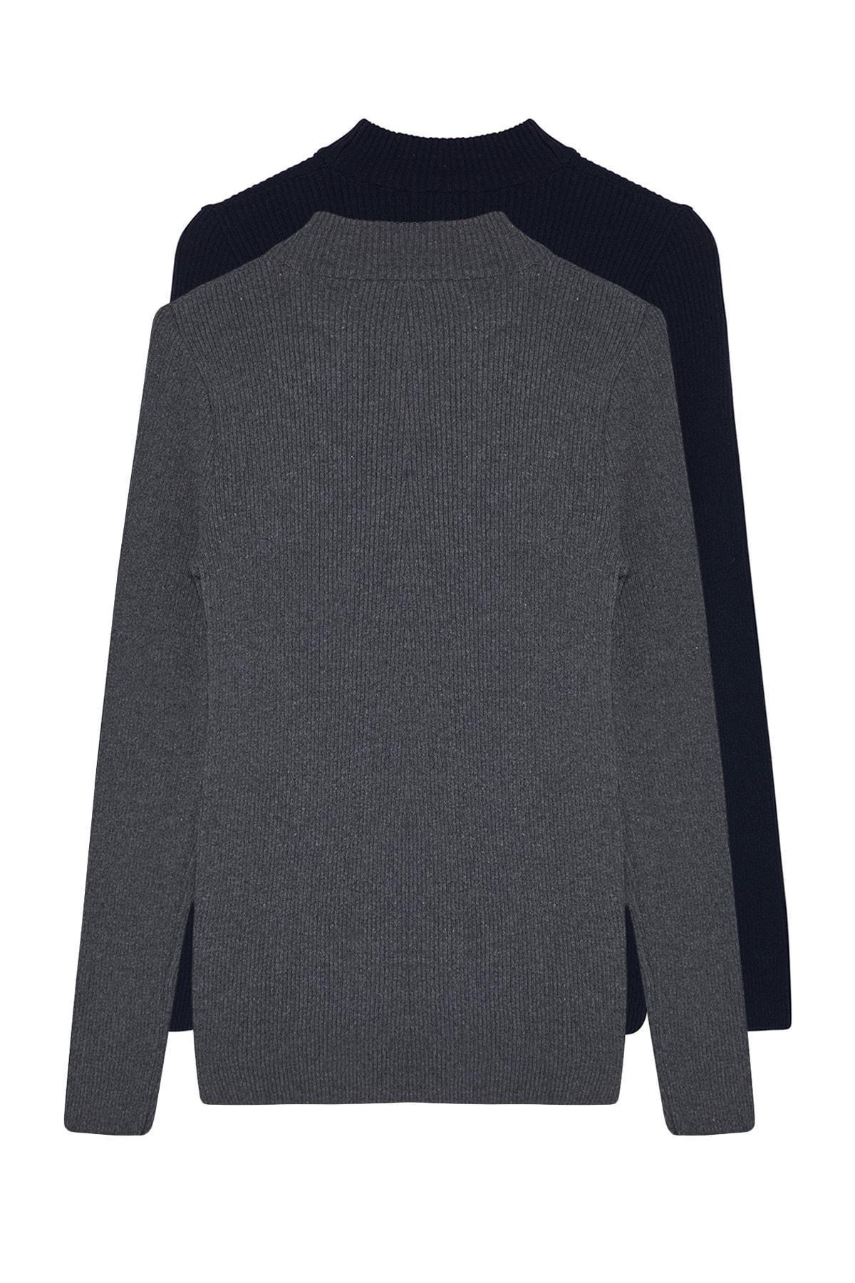 Grey Fitted Sweater, , large image number 2