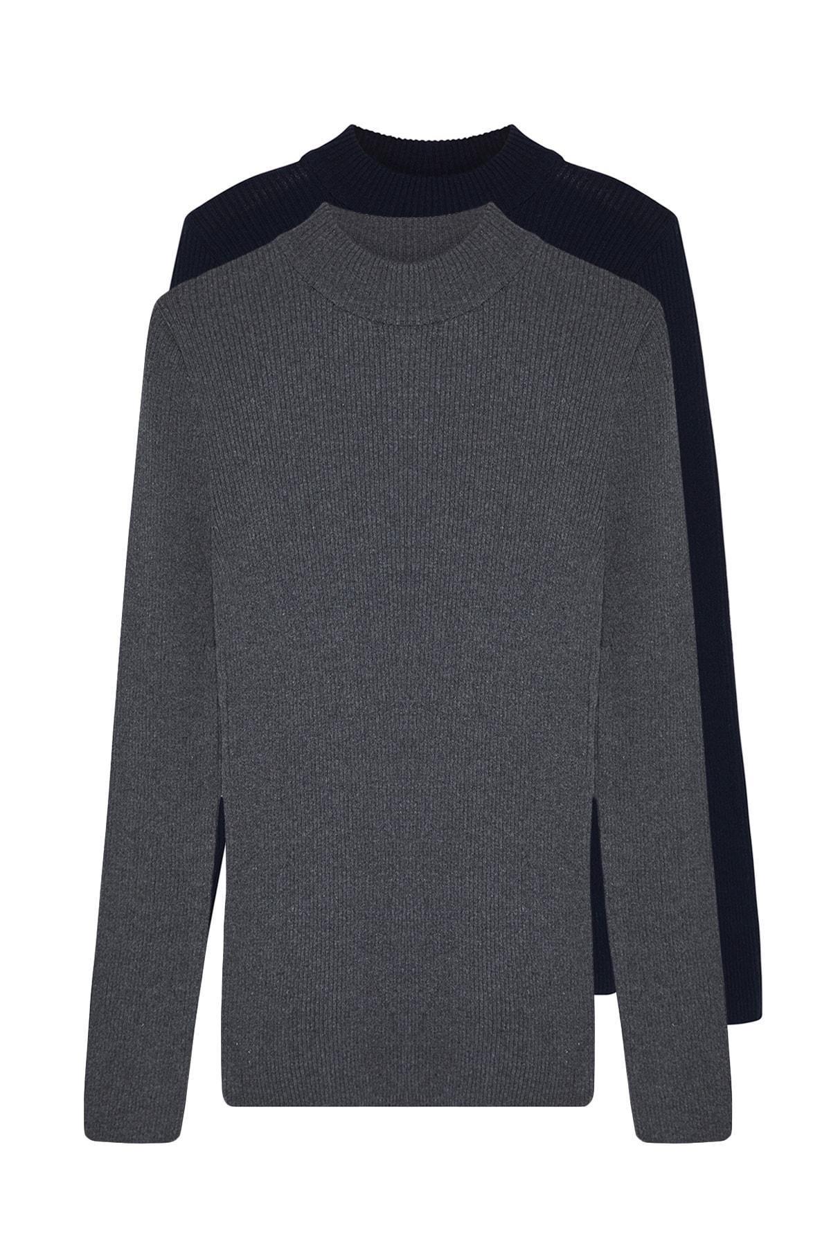 Grey Fitted Sweater, , large image number 4