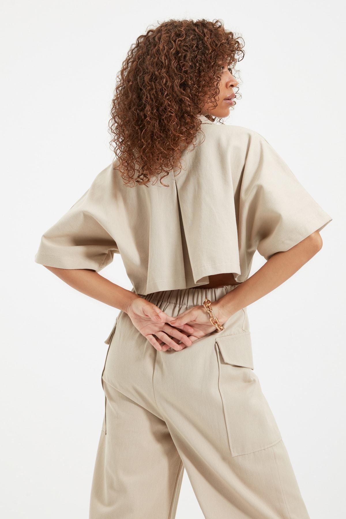 Brown Relaxed Jumpsuit, , large image number 3