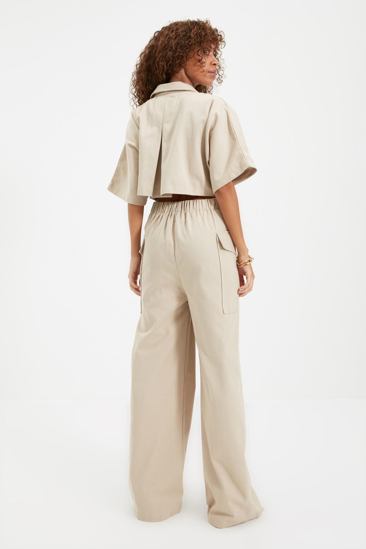 Brown Relaxed Jumpsuit, , large image number 4