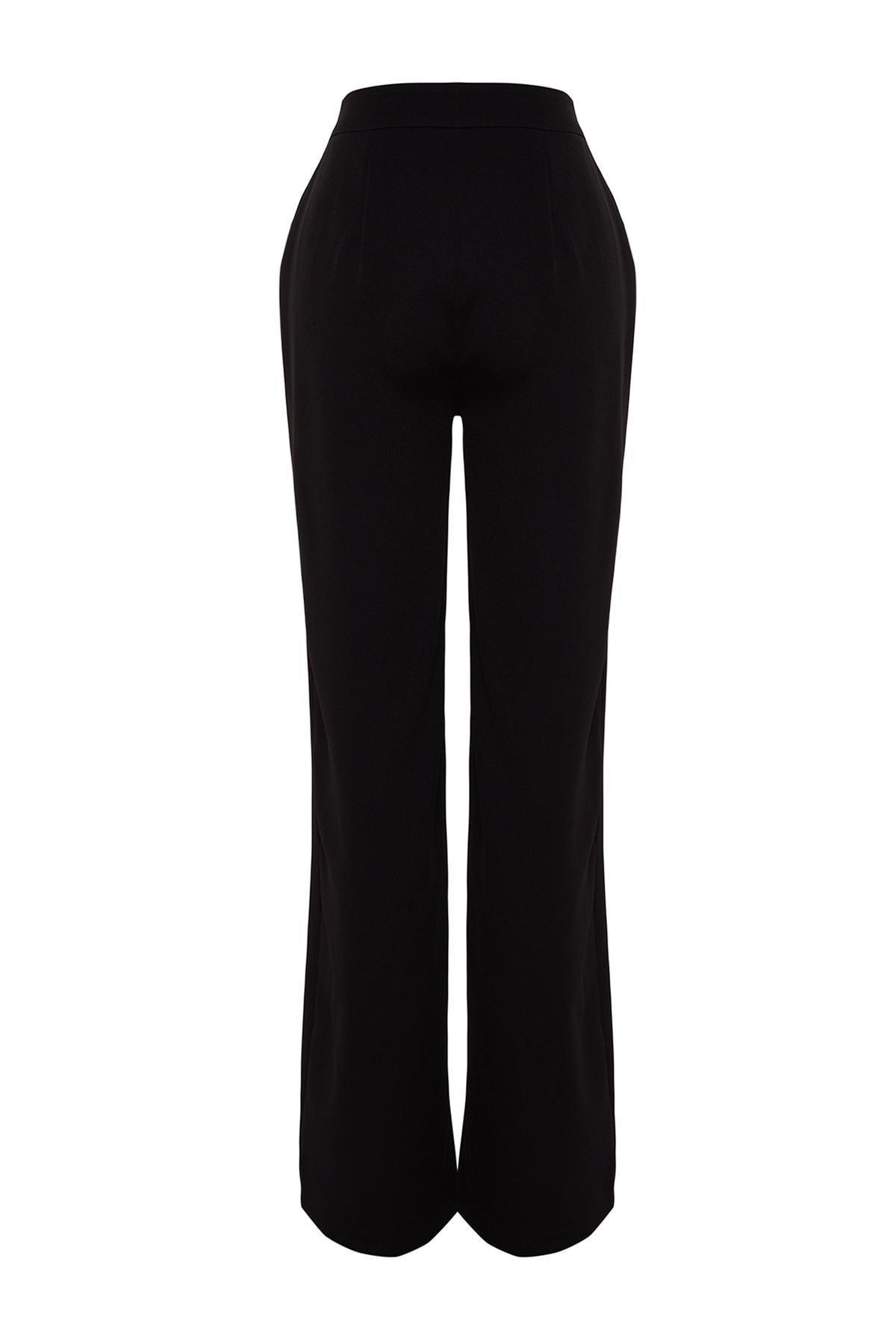 Black Straight Pants, Black, large image number 5