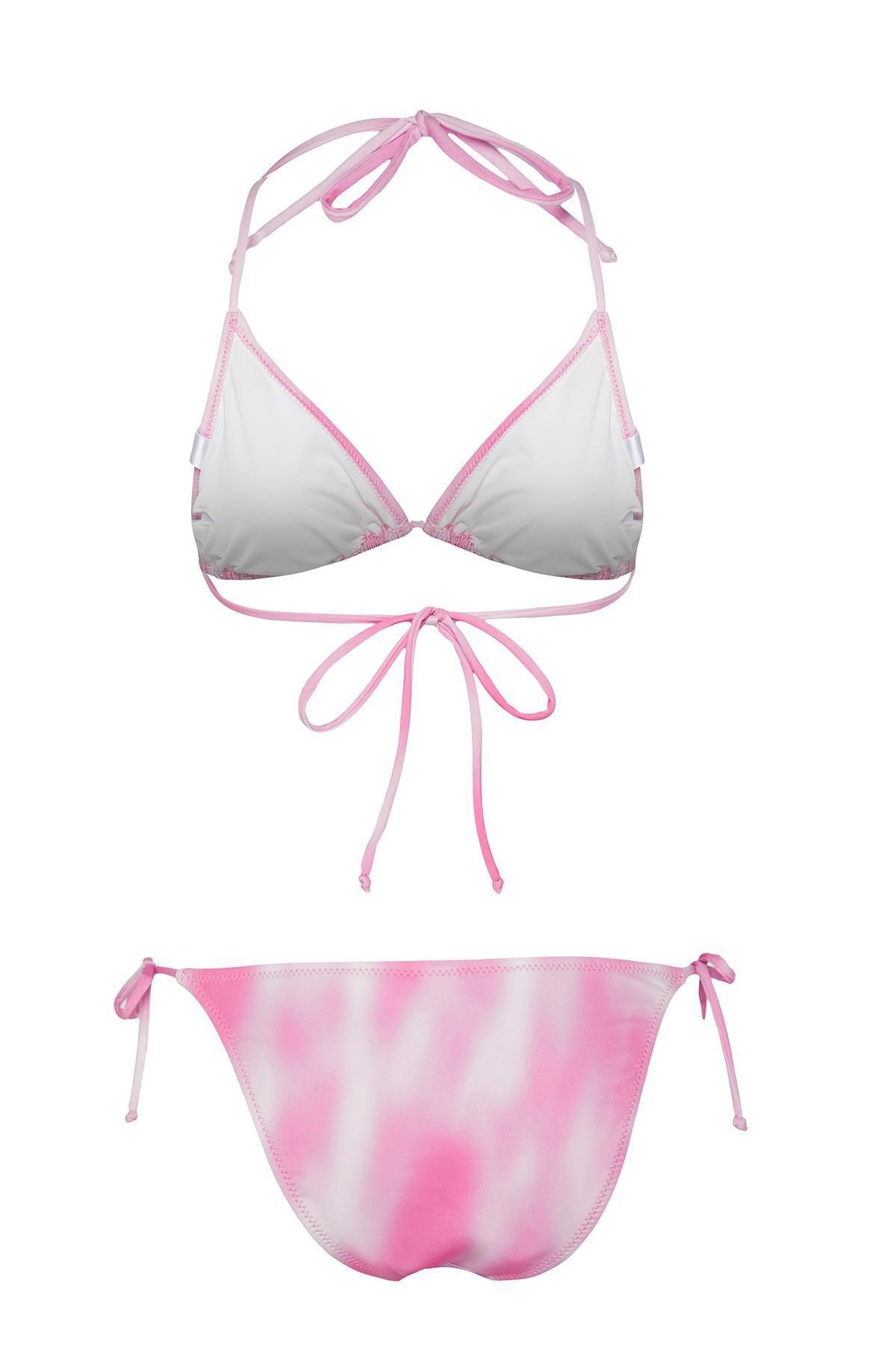 Pink Triangle Tie-Dye Bikini Set, , large image number 6