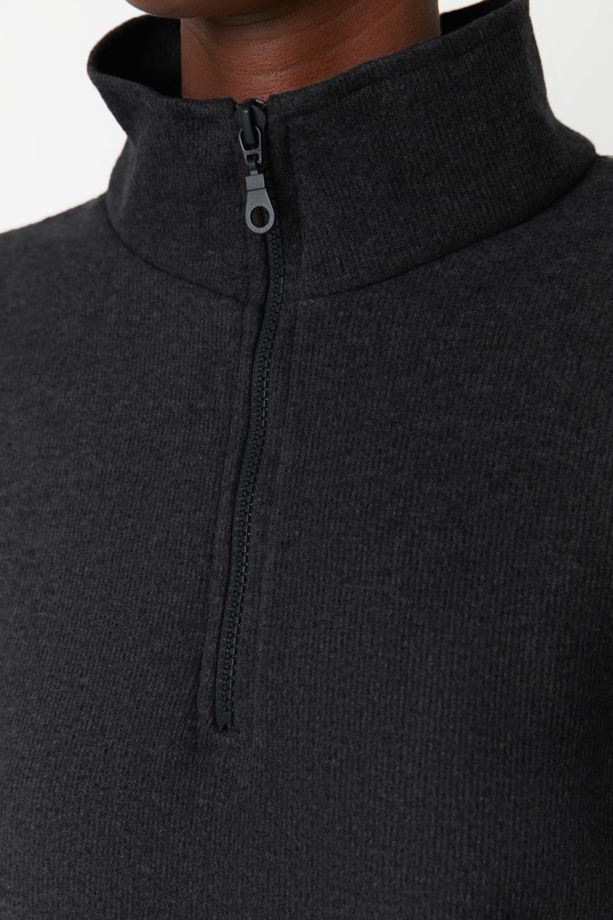 Grey Standing Collar Sweatshirt, Set Of 2, , large image number 7