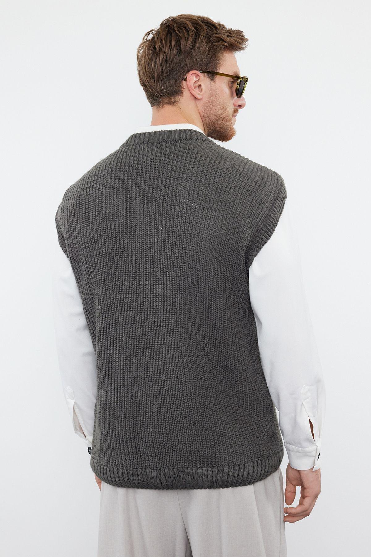 Unisex Texture Sweater TMNAW22KZ1585, , large image number 4