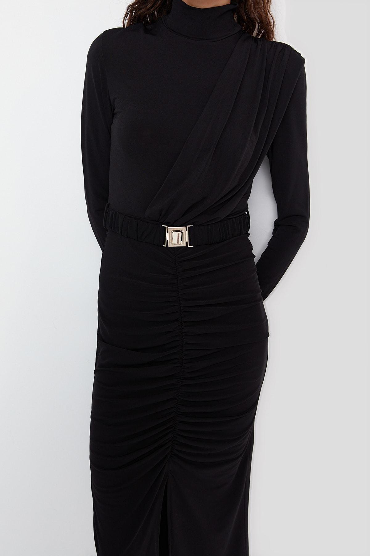 Black Bodycon Dress, Black, large image number 6