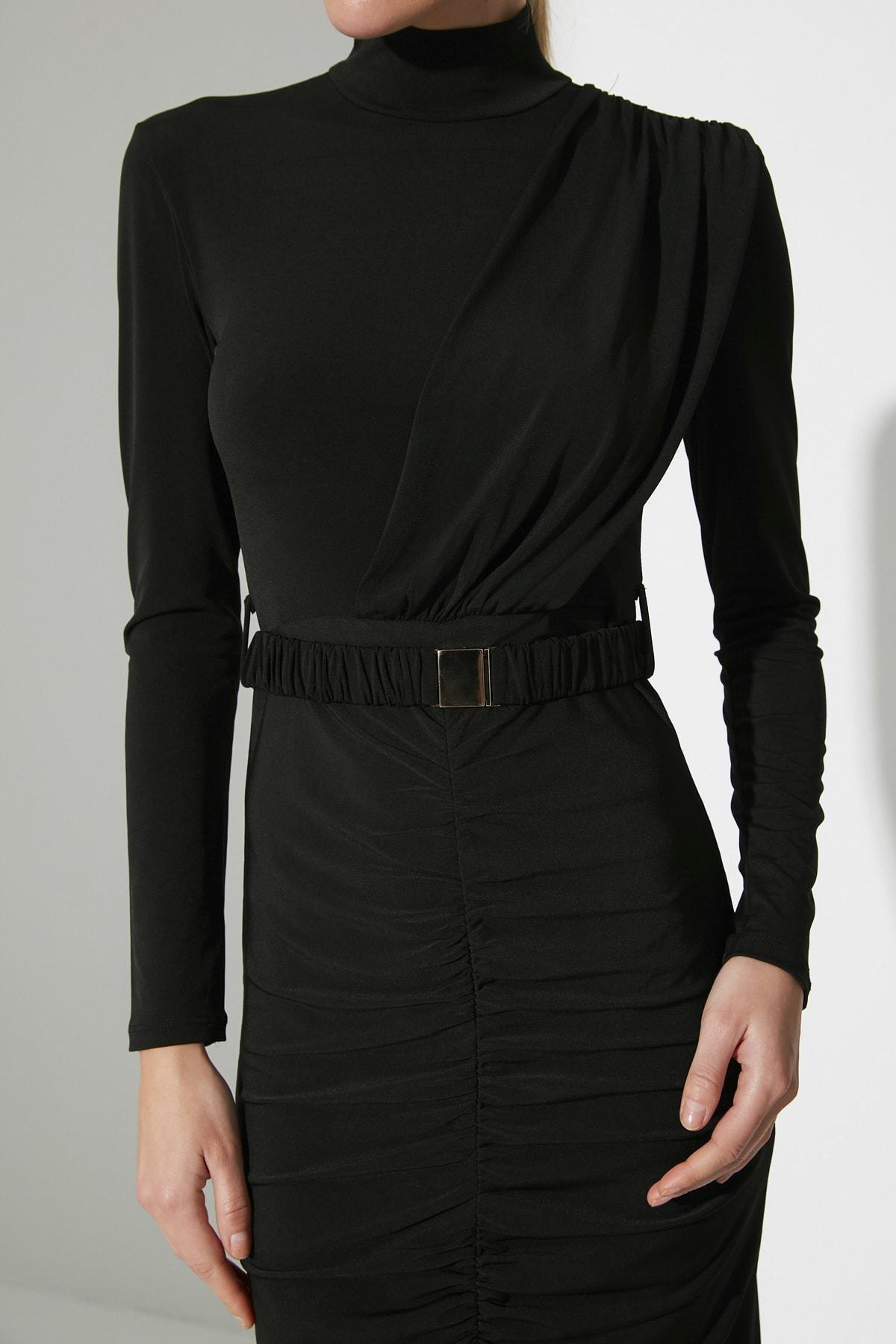 Black Bodycon Dress, Black, large image number 11