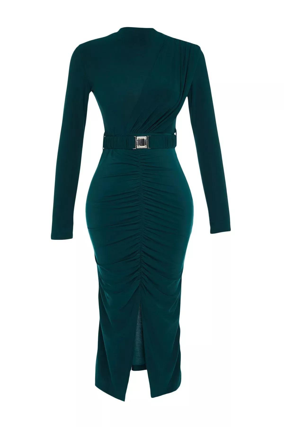 Green Bodycon Dress, Green, large image number 6