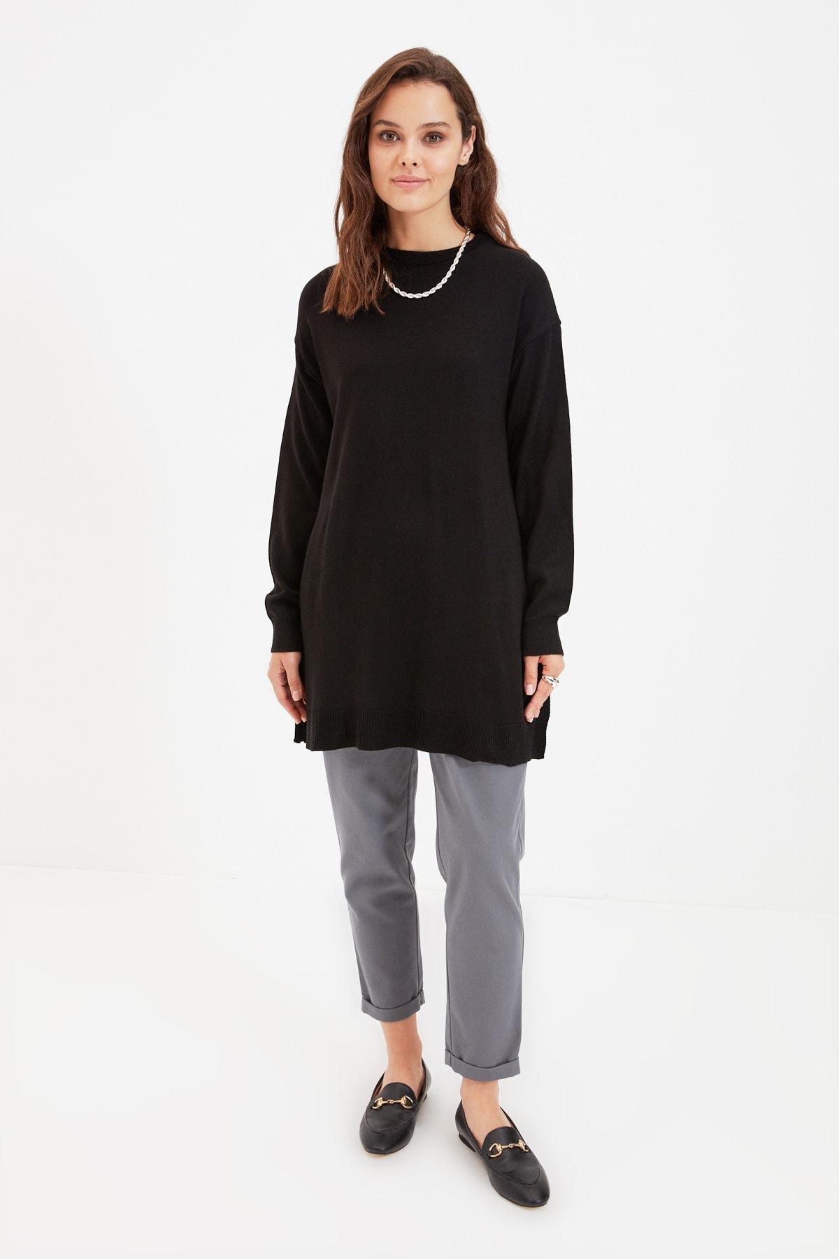 Black Crew Neck Sweater, , large image number 0