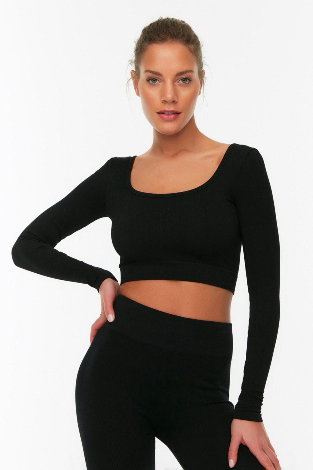 Black Fitted Blouse, , large image number 0