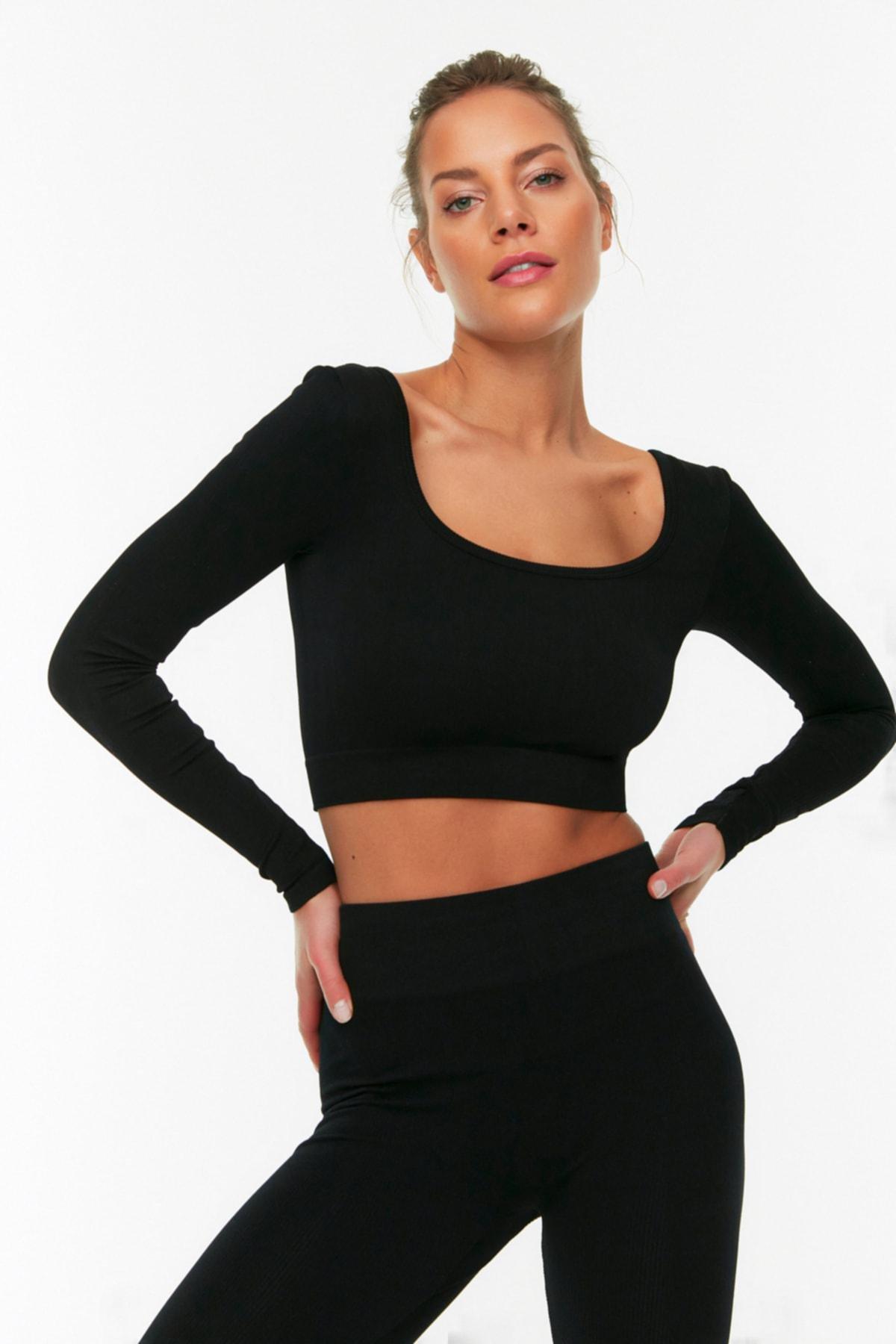 Black Fitted Blouse, , large image number 1