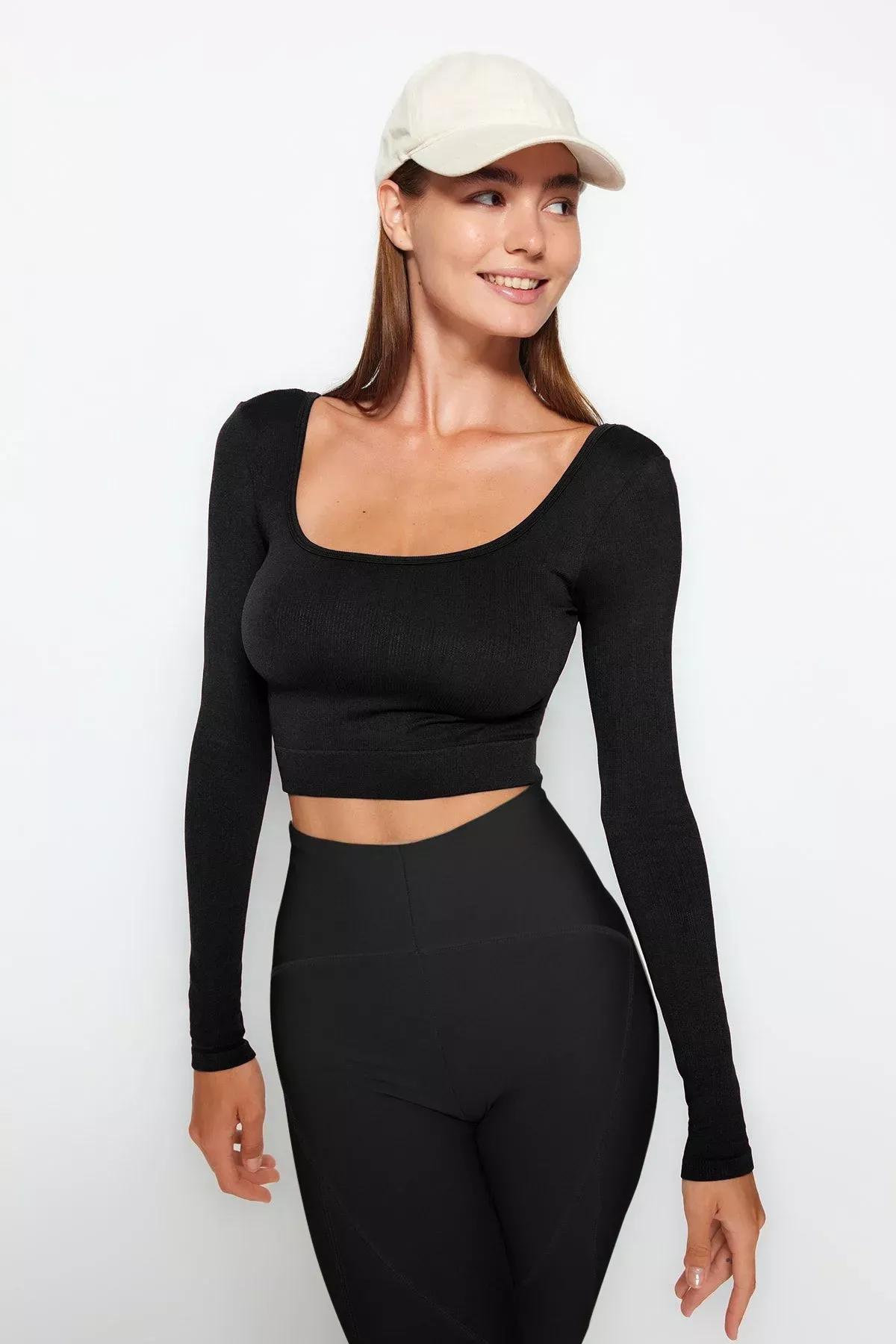 Black Fitted Blouse, , large image number 1