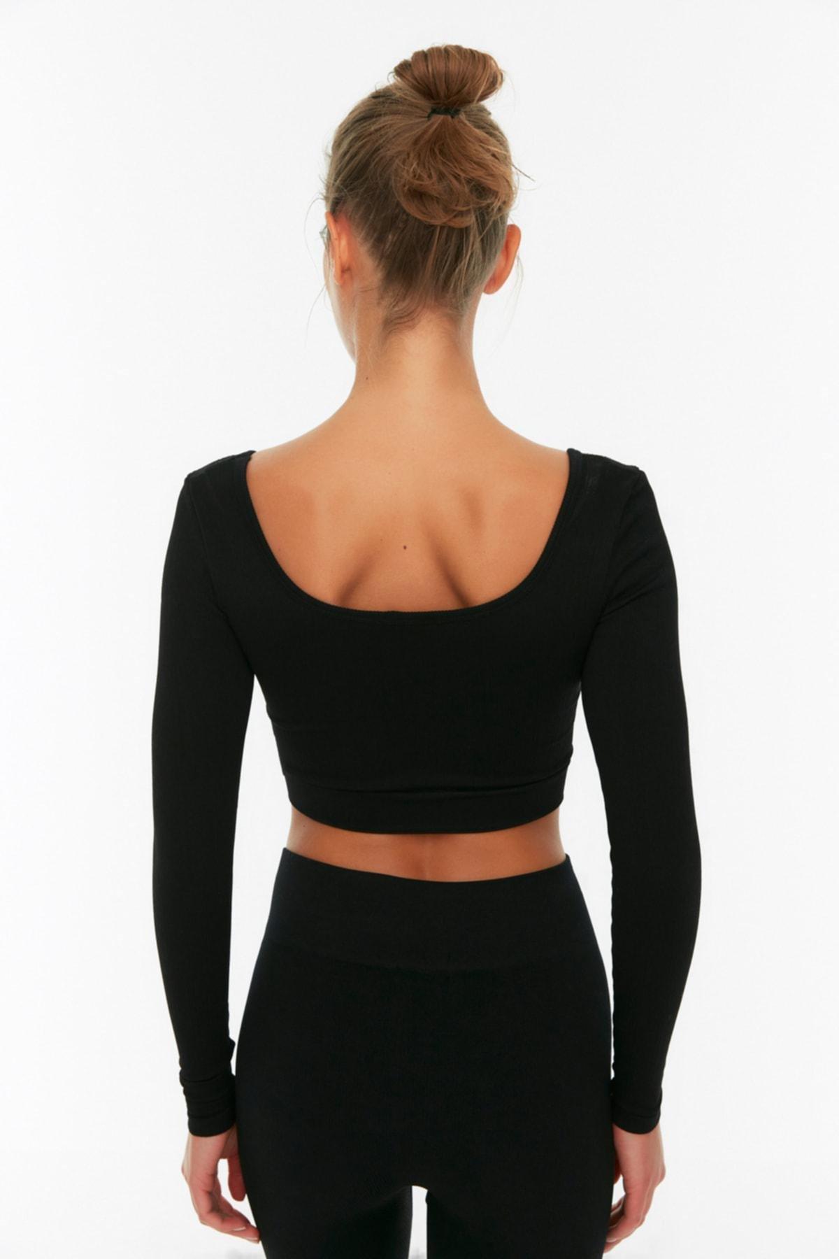 Black Fitted Blouse, , large image number 4