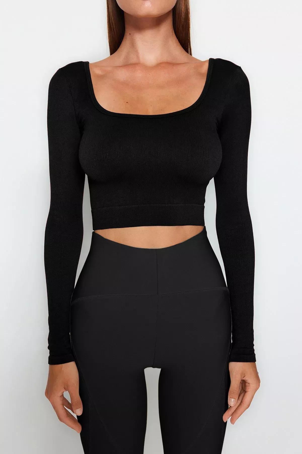 Black Fitted Blouse, , large image number 4