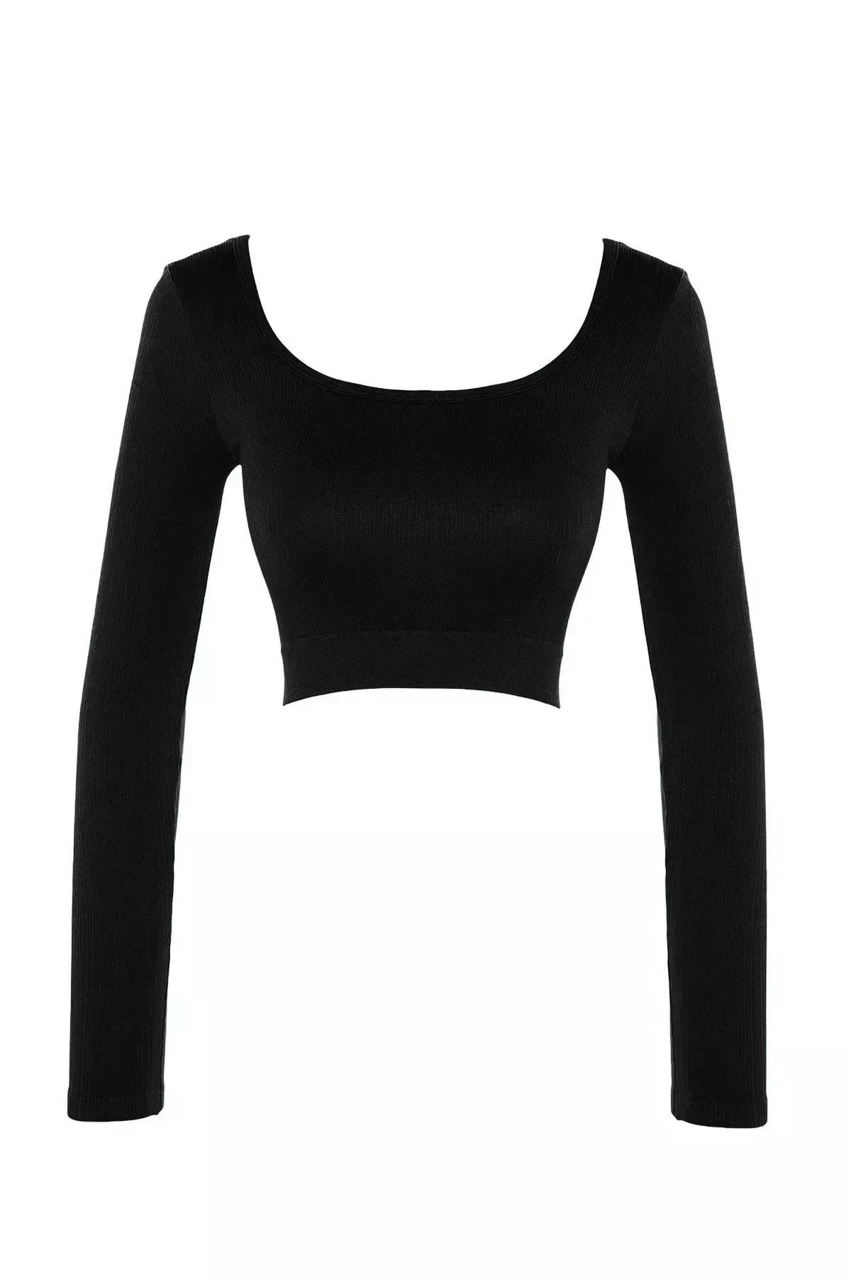 Black Fitted Blouse, , large image number 5
