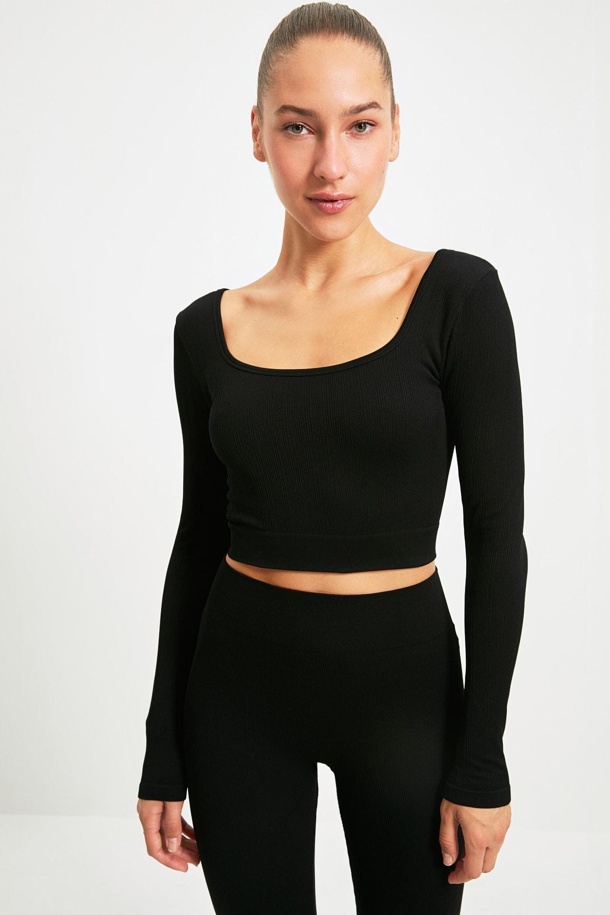Black Fitted Blouse, , large image number 6