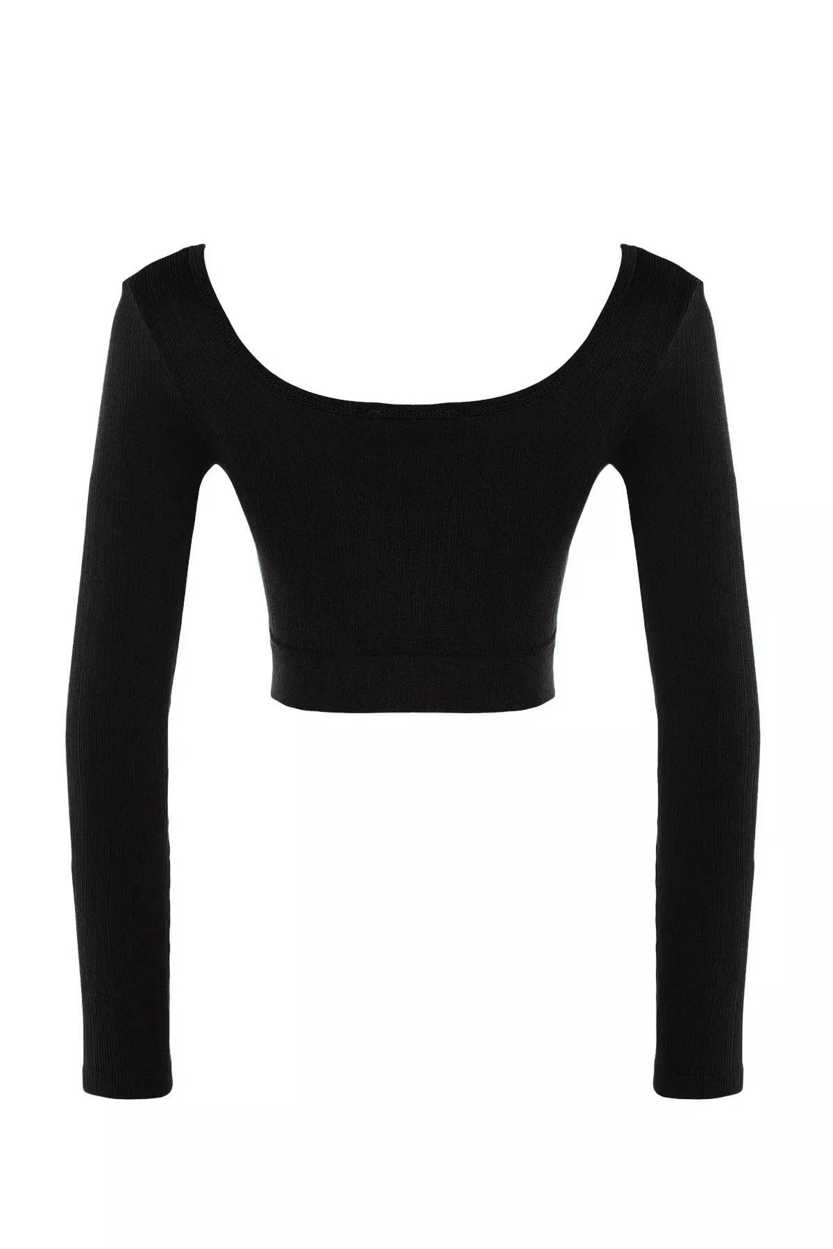 Black Fitted Blouse, , large image number 7