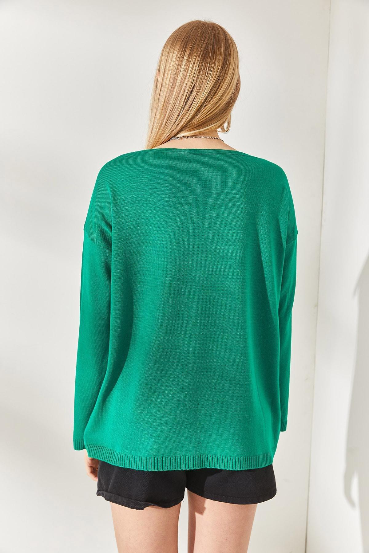 Green Oversize Blouse, Grassgreen, large image number 3