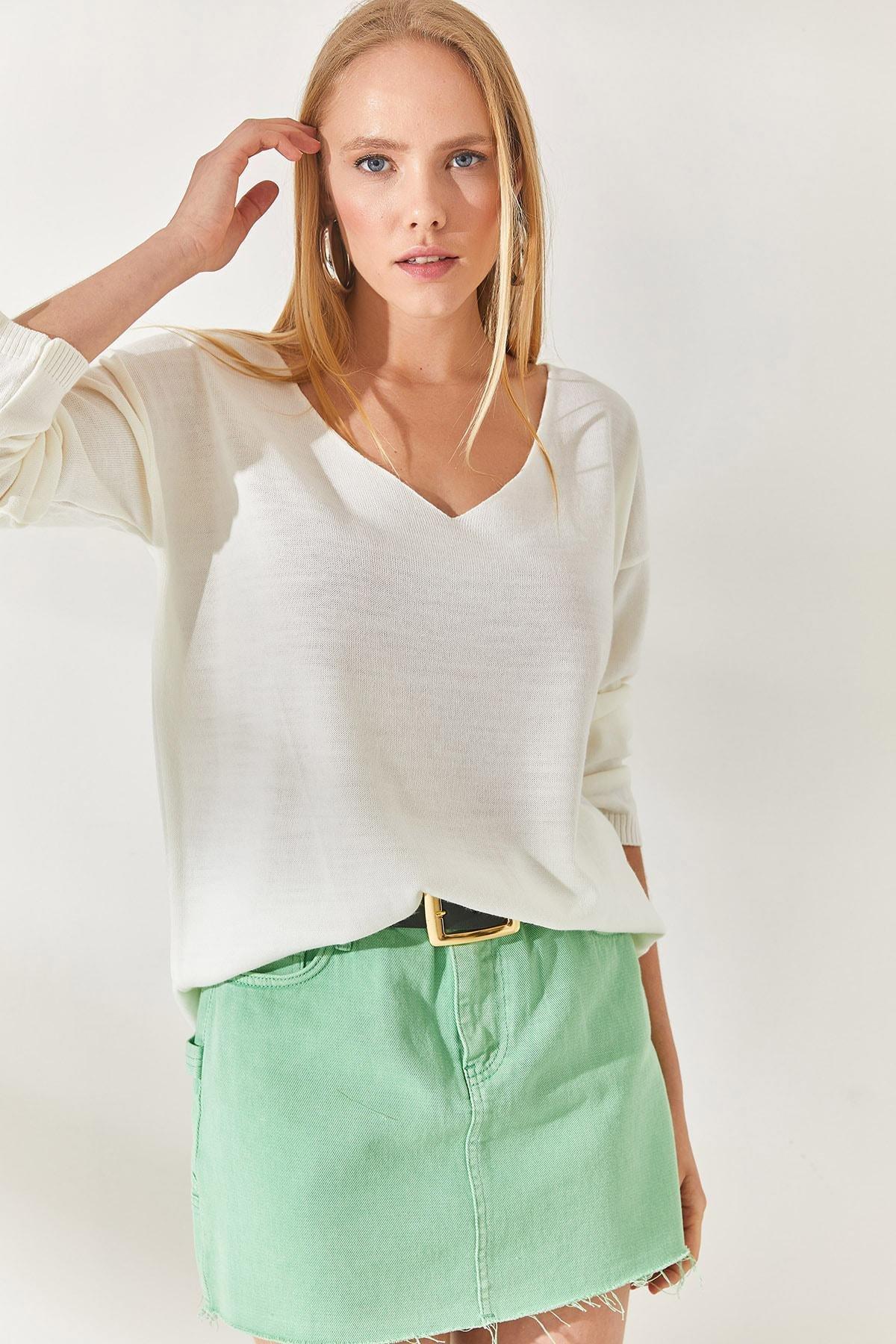 White Oversize Blouse, White, large image number 0
