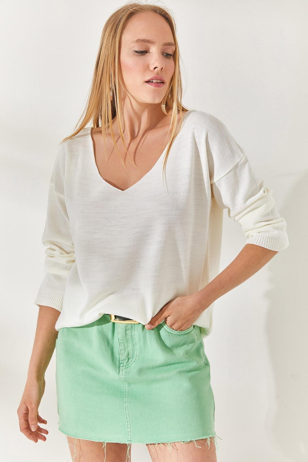 White Oversize Blouse, White, large image number 1