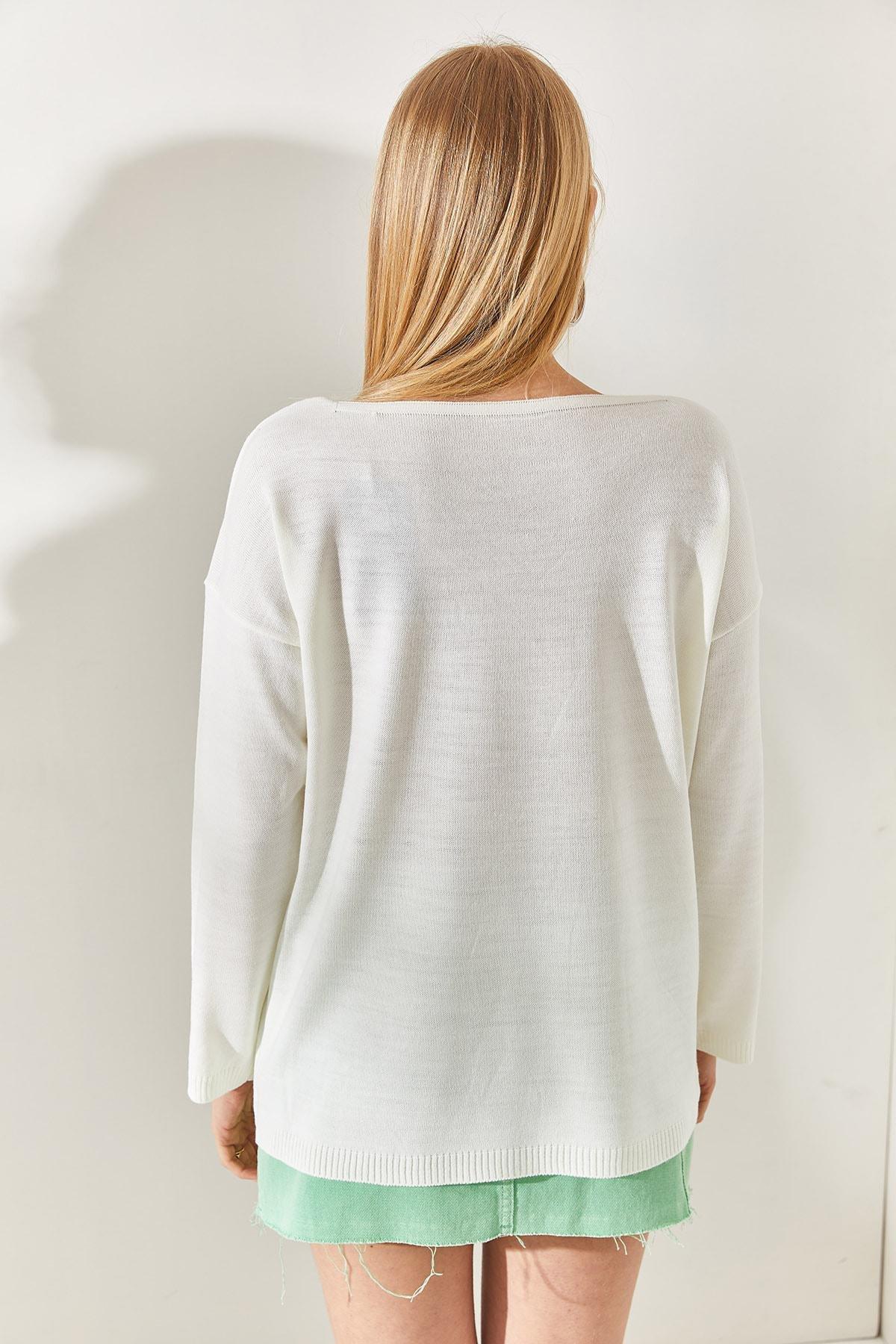 White Oversize Blouse, White, large image number 4