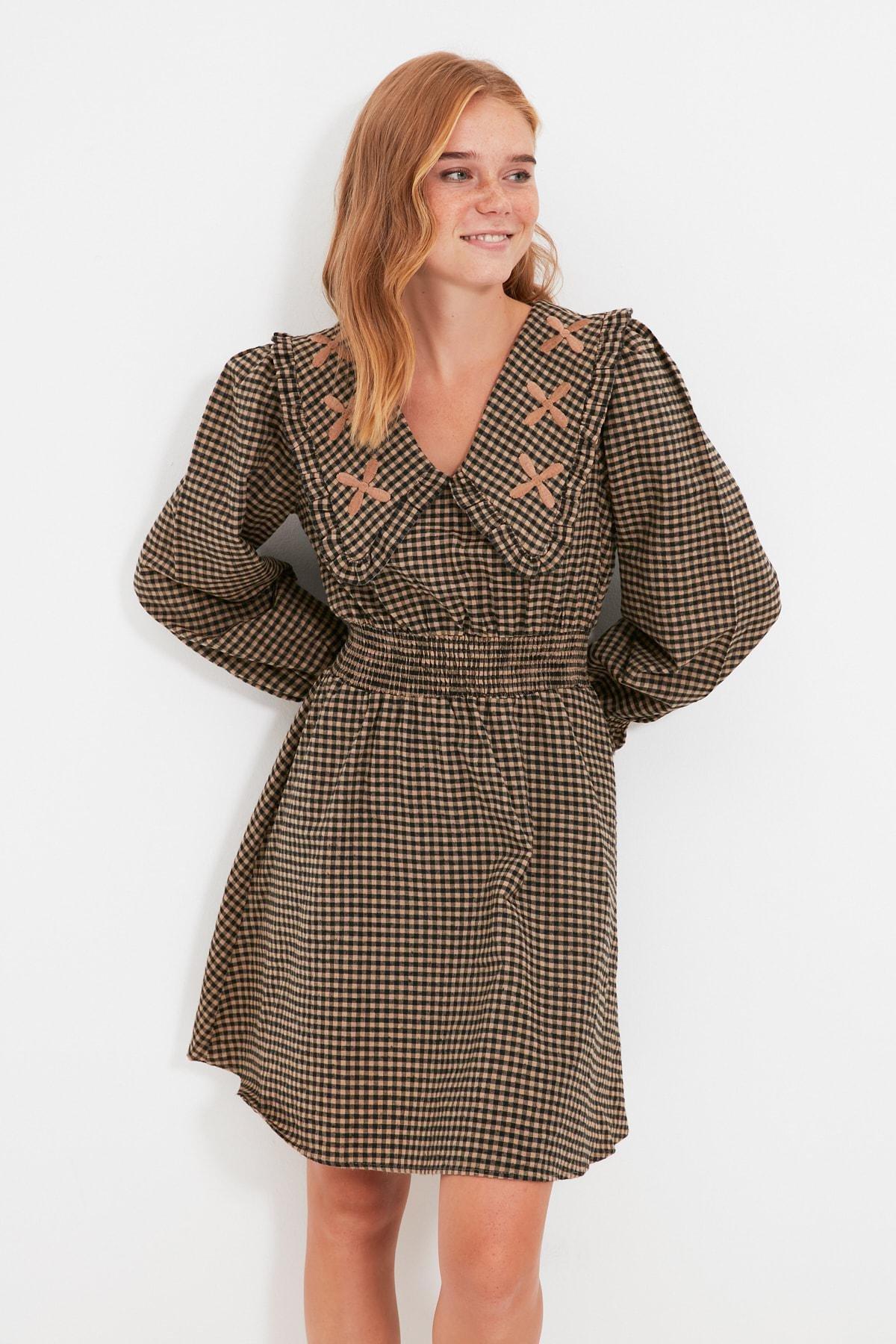 Brown A-Line Dress, , large image number 0