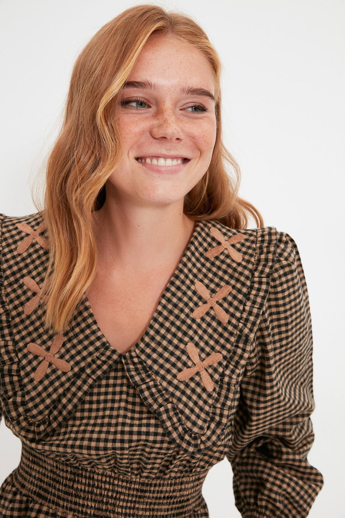 Brown A-Line Dress, , large image number 1