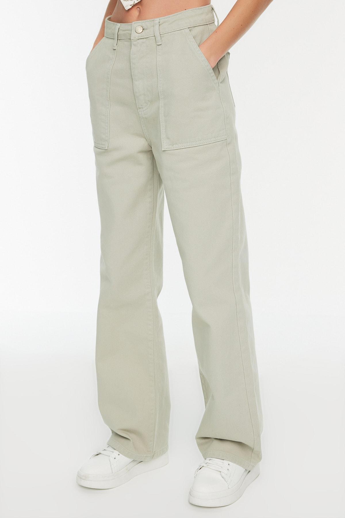 Beige Loose Jeans, , large image number 2