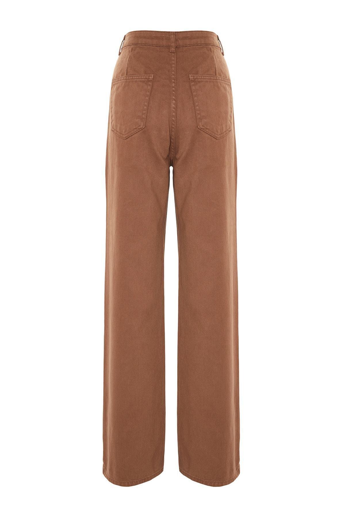 Brown Loose High Waist Jeans, , large image number 7