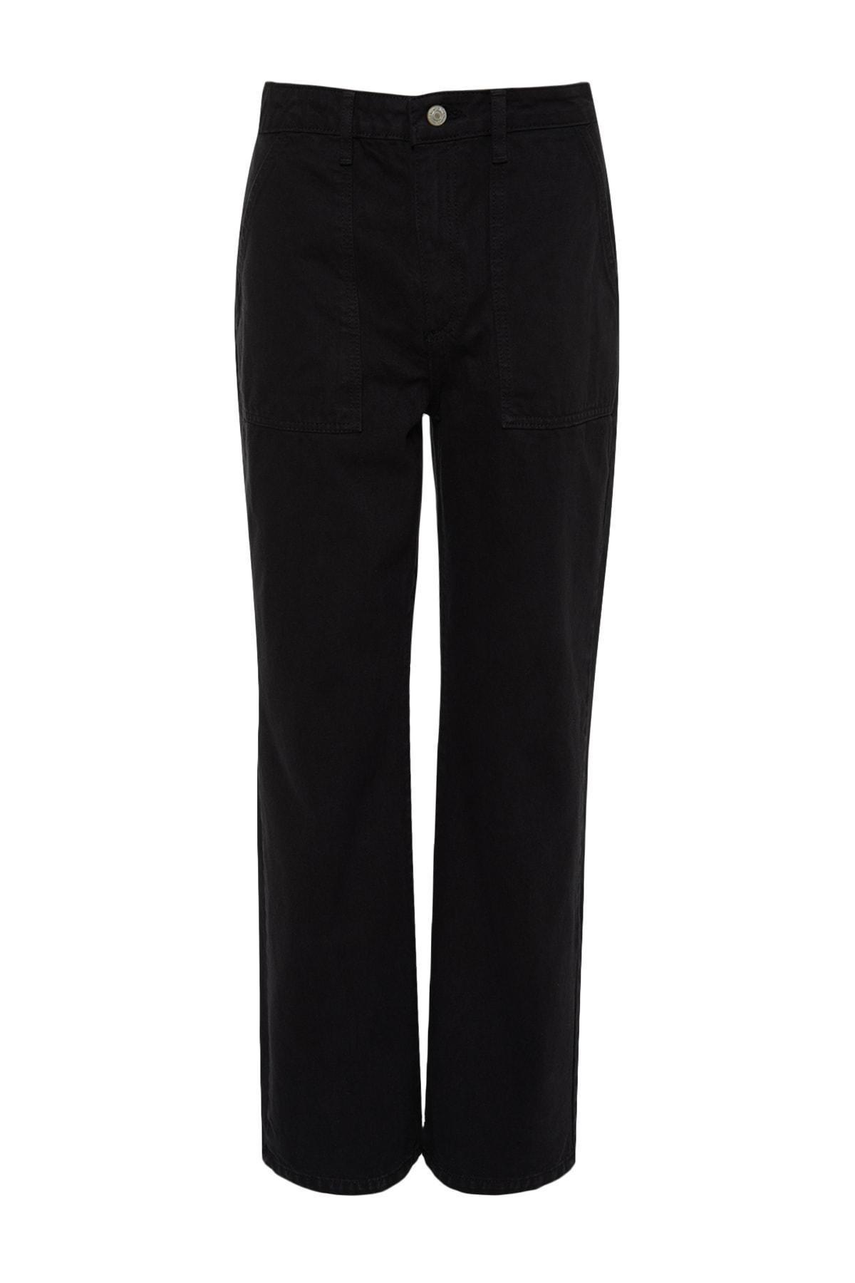 Black Loose High Waist Jeans, , large image number 6