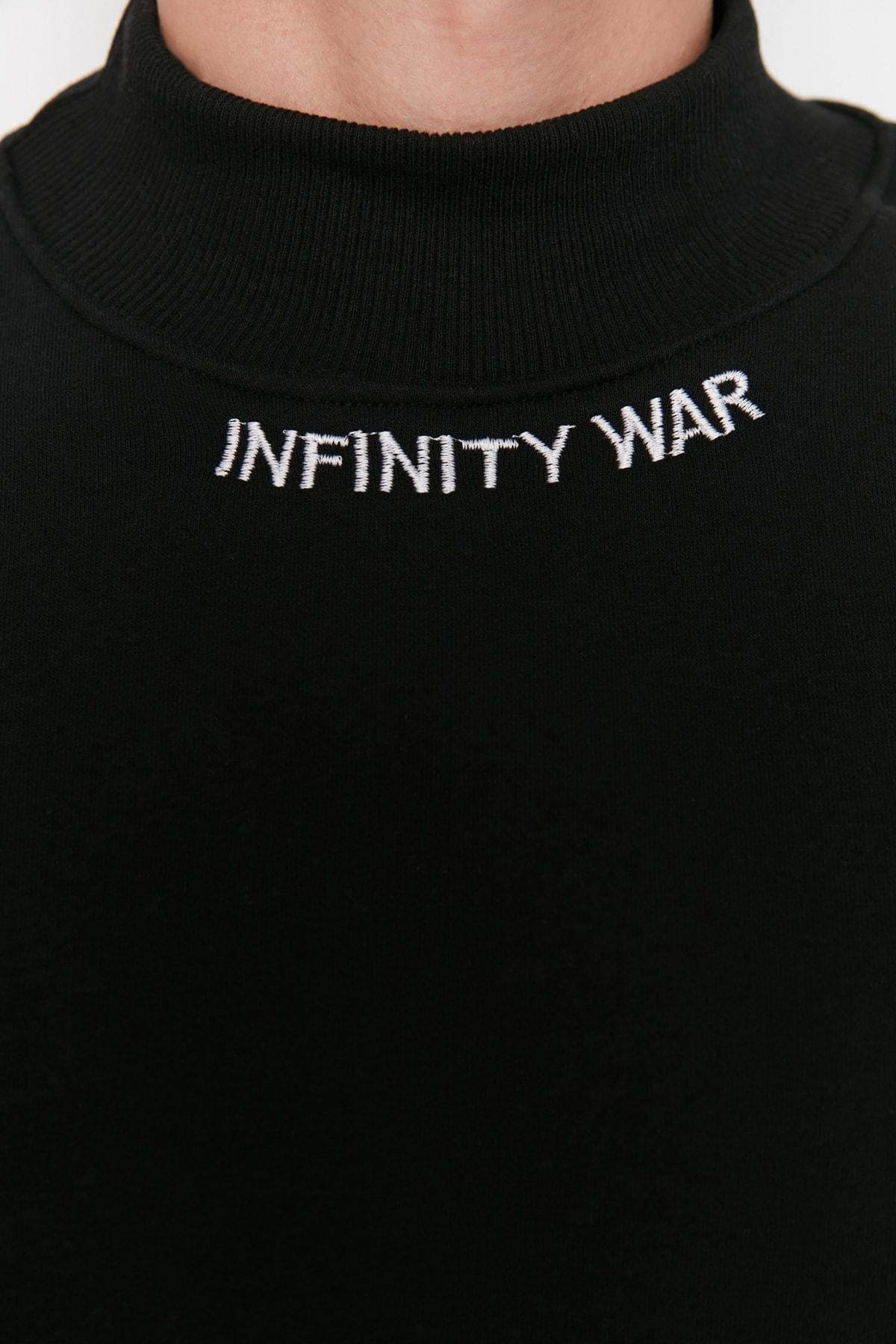 Black Turtleneck Sweatshirt, , large image number 3