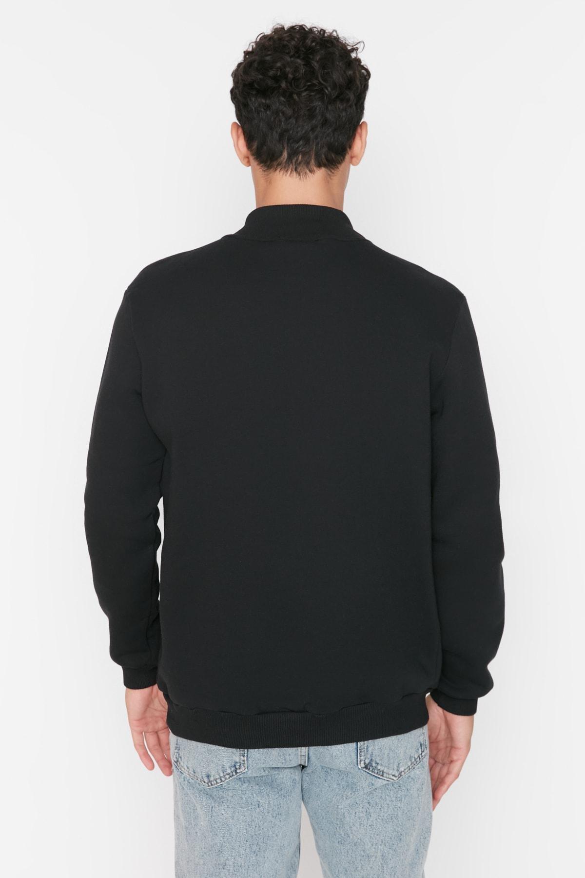 Black Turtleneck Sweatshirt, , large image number 5