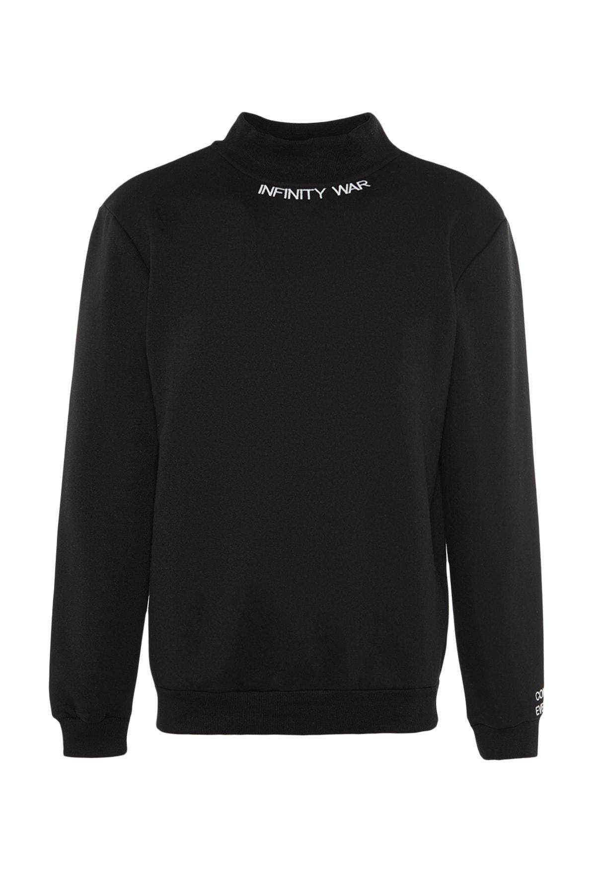 Black Turtleneck Sweatshirt, , large image number 6