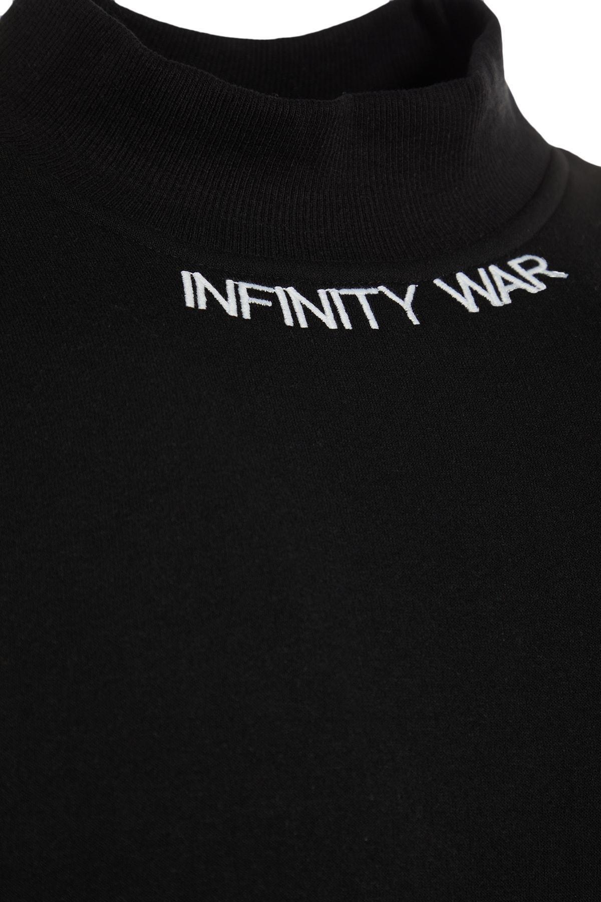 Black Turtleneck Sweatshirt, , large image number 7