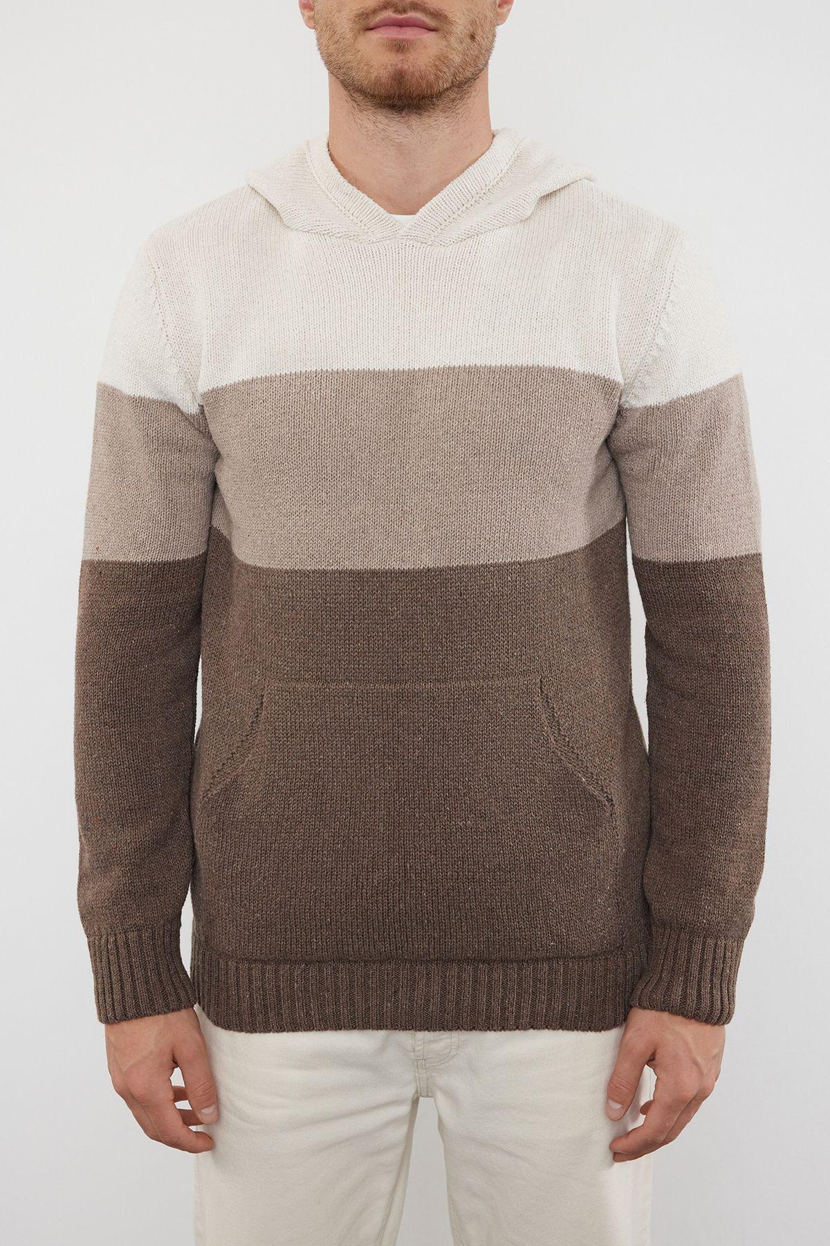Ecru block Casual Sweater, , large image number 2