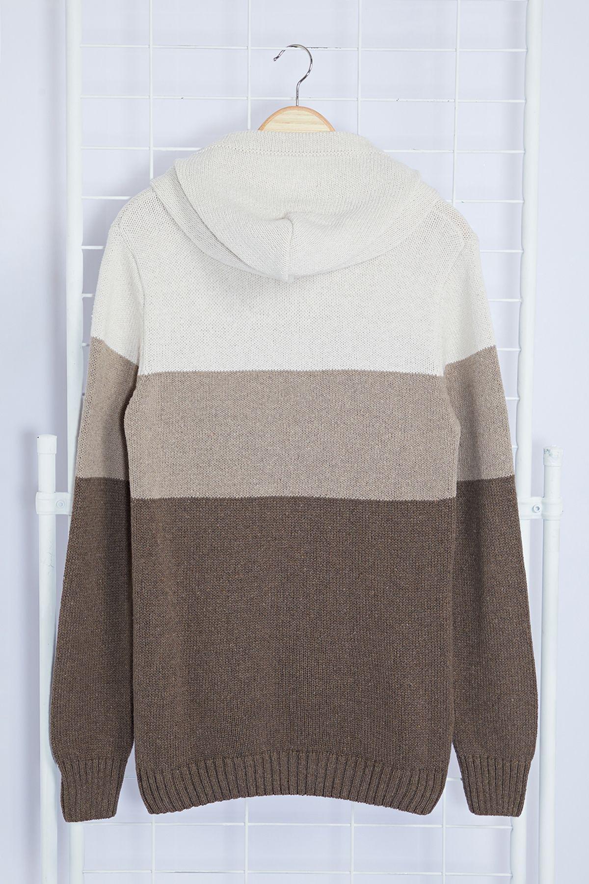 Ecru block Casual Sweater, , large image number 6