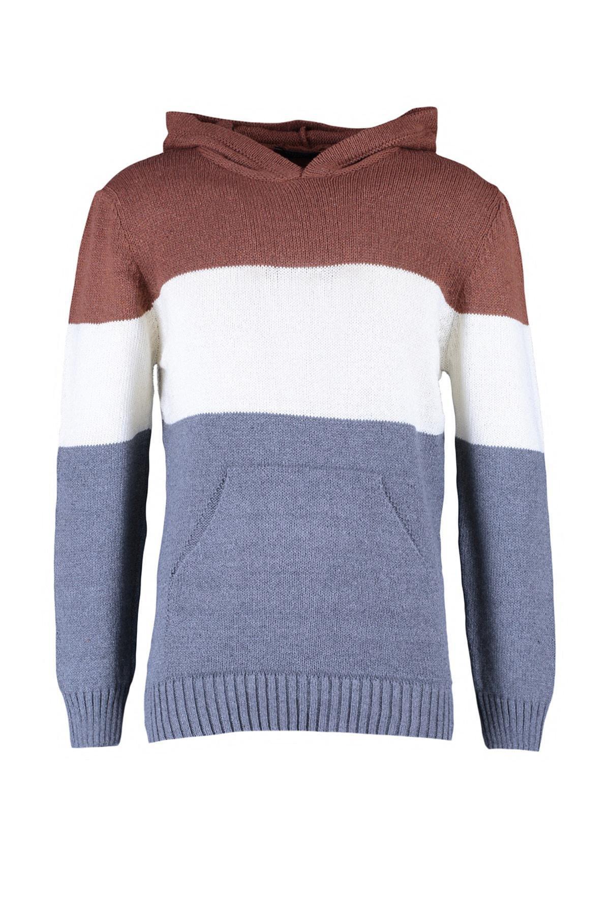 Multicolour Hooded Knitwear Sweater, , large image number 5