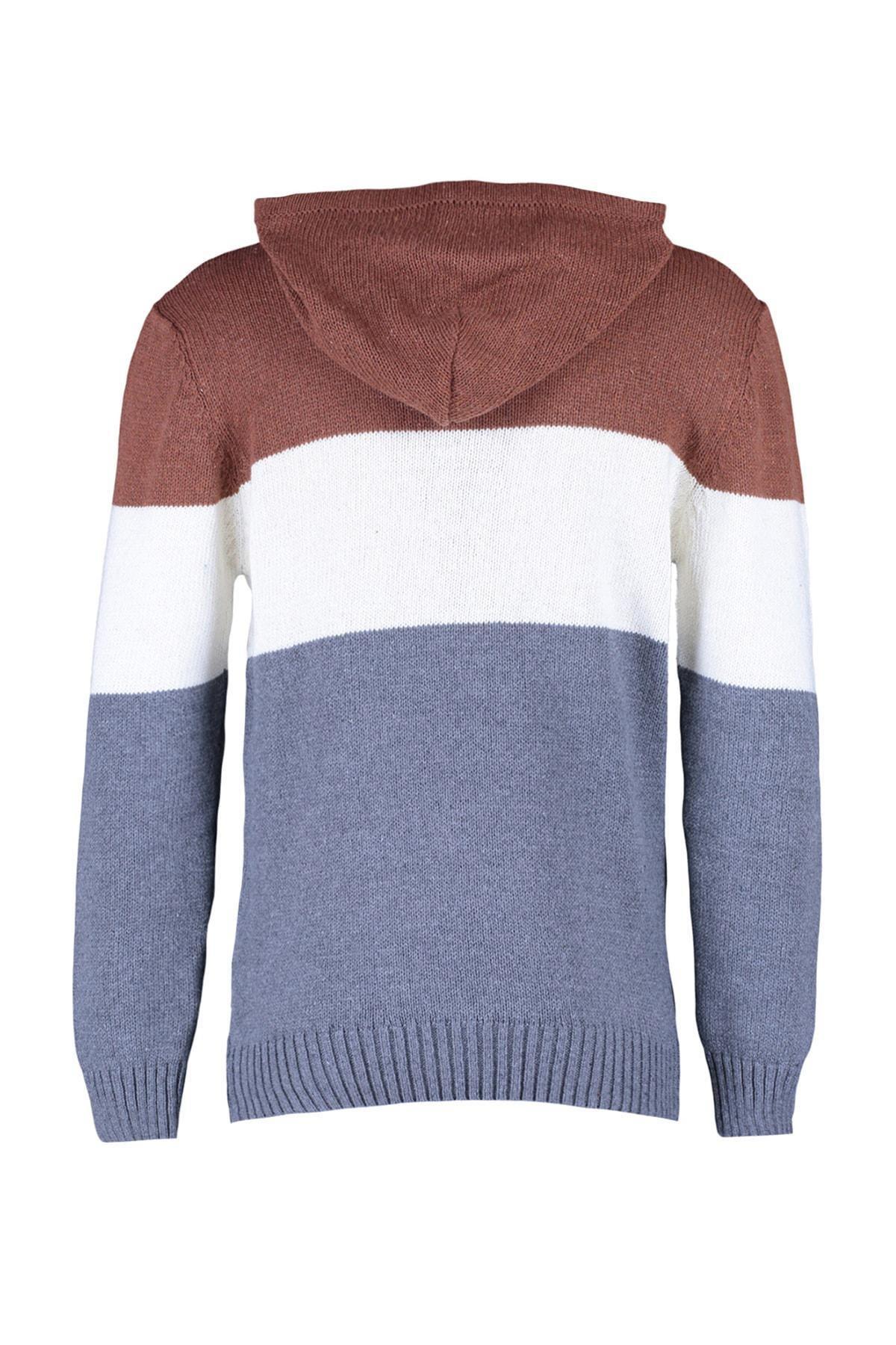 Multicolour Hooded Knitwear Sweater, , large image number 7