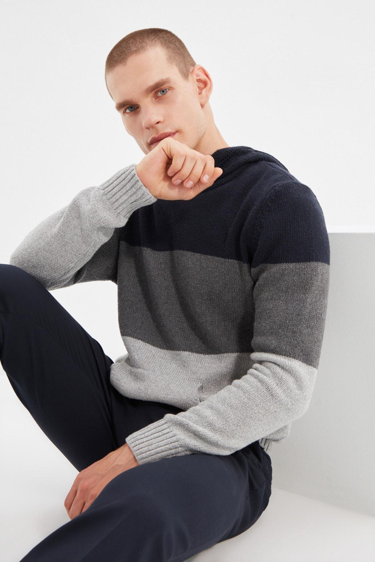 Navy Hooded Sweater, , large image number 0