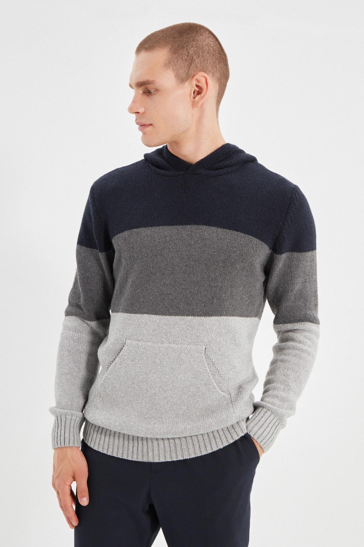 Navy Hooded Sweater, , large image number 2