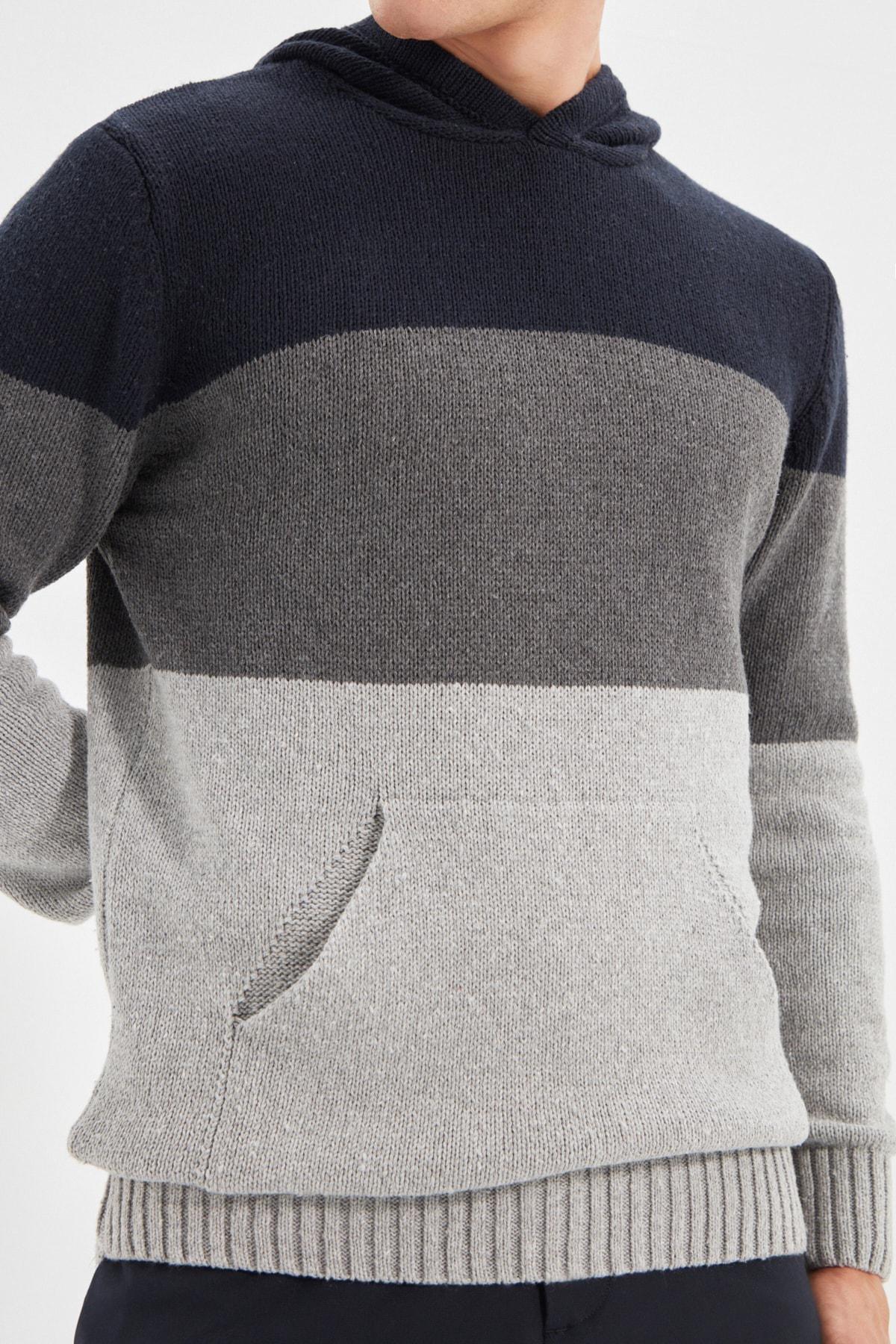 Navy Hooded Sweater, , large image number 3