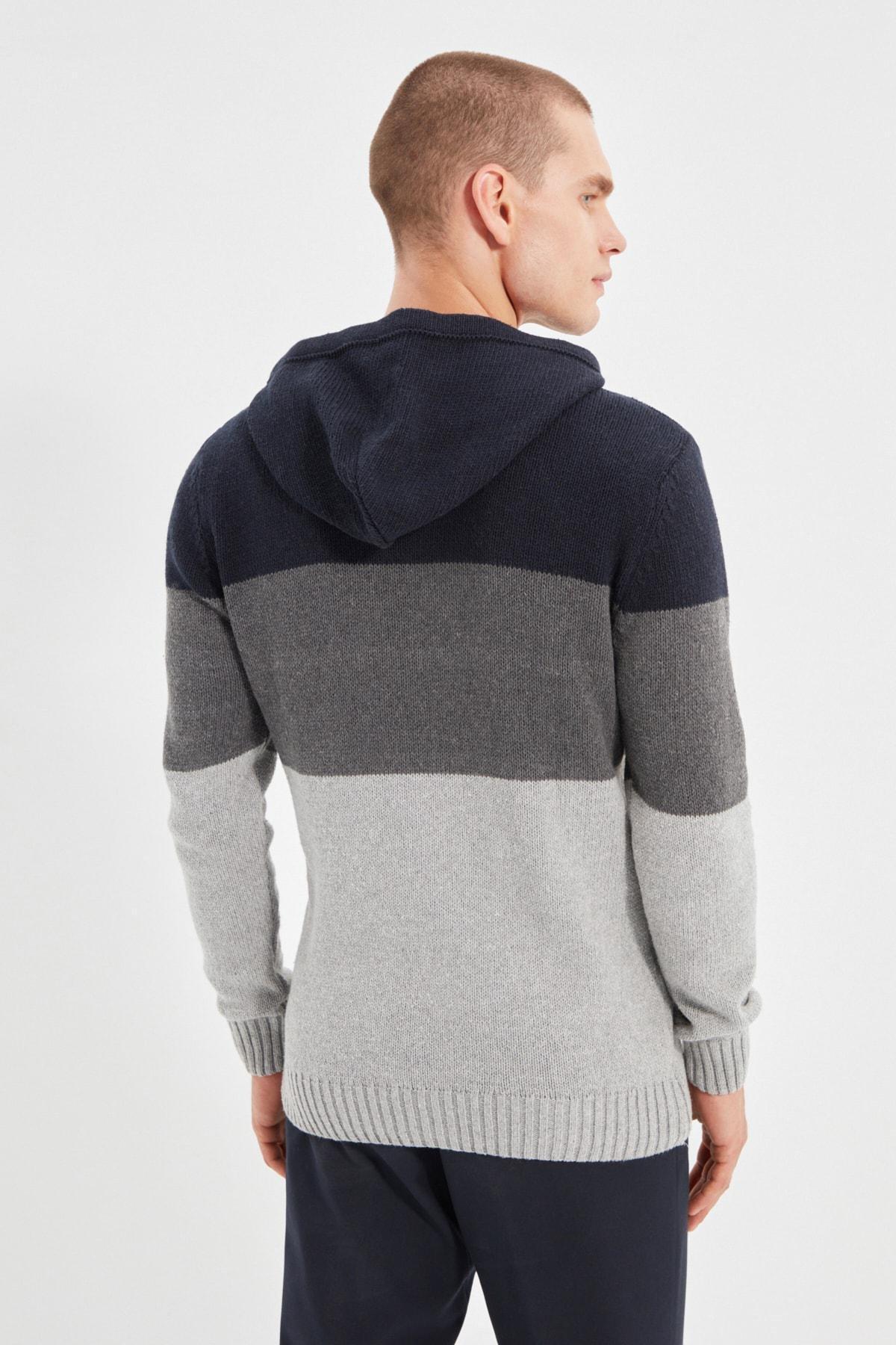 Navy Hooded Sweater, , large image number 4