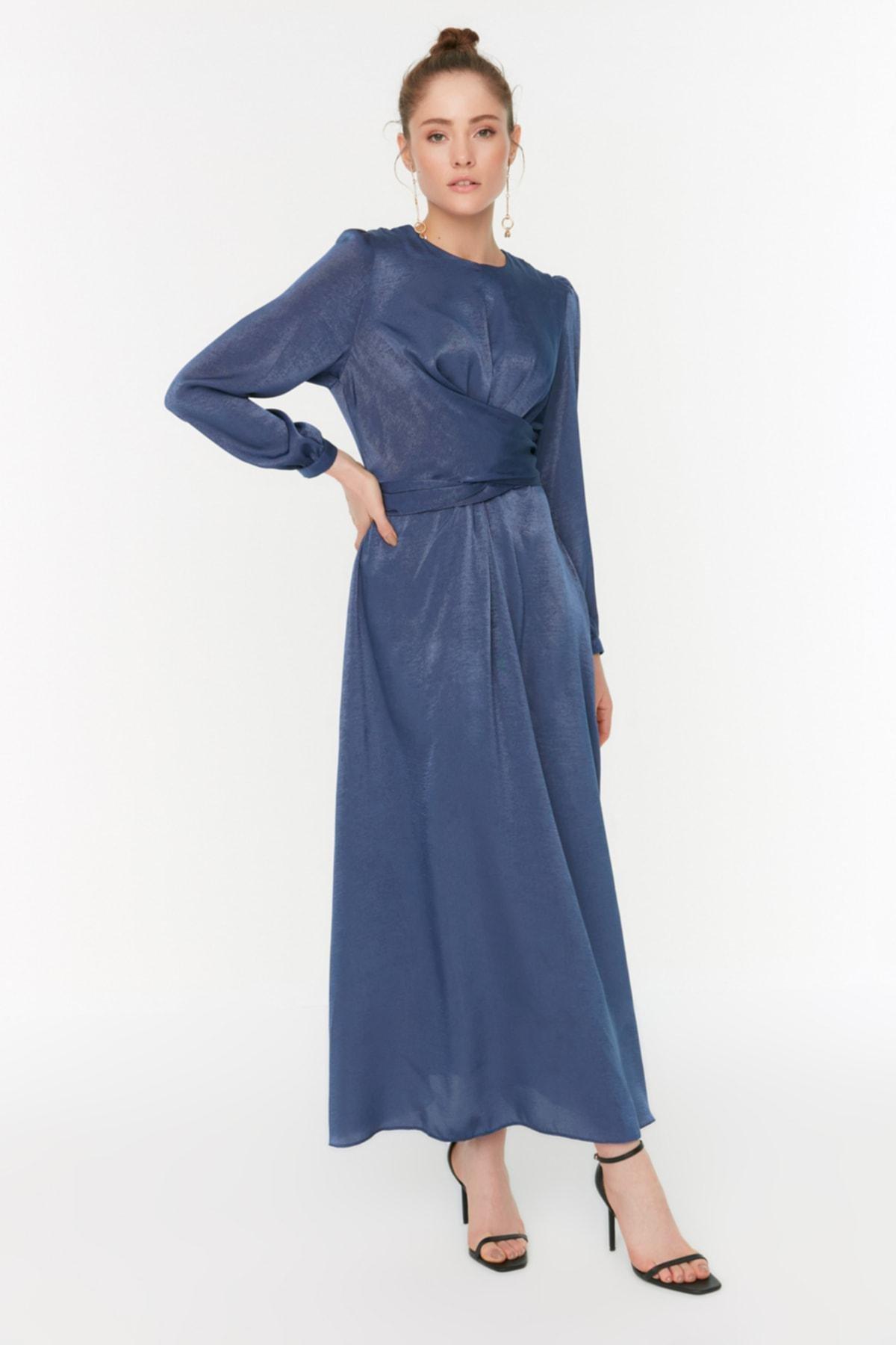 Blue Evening Maxi Dress, , large image number 0