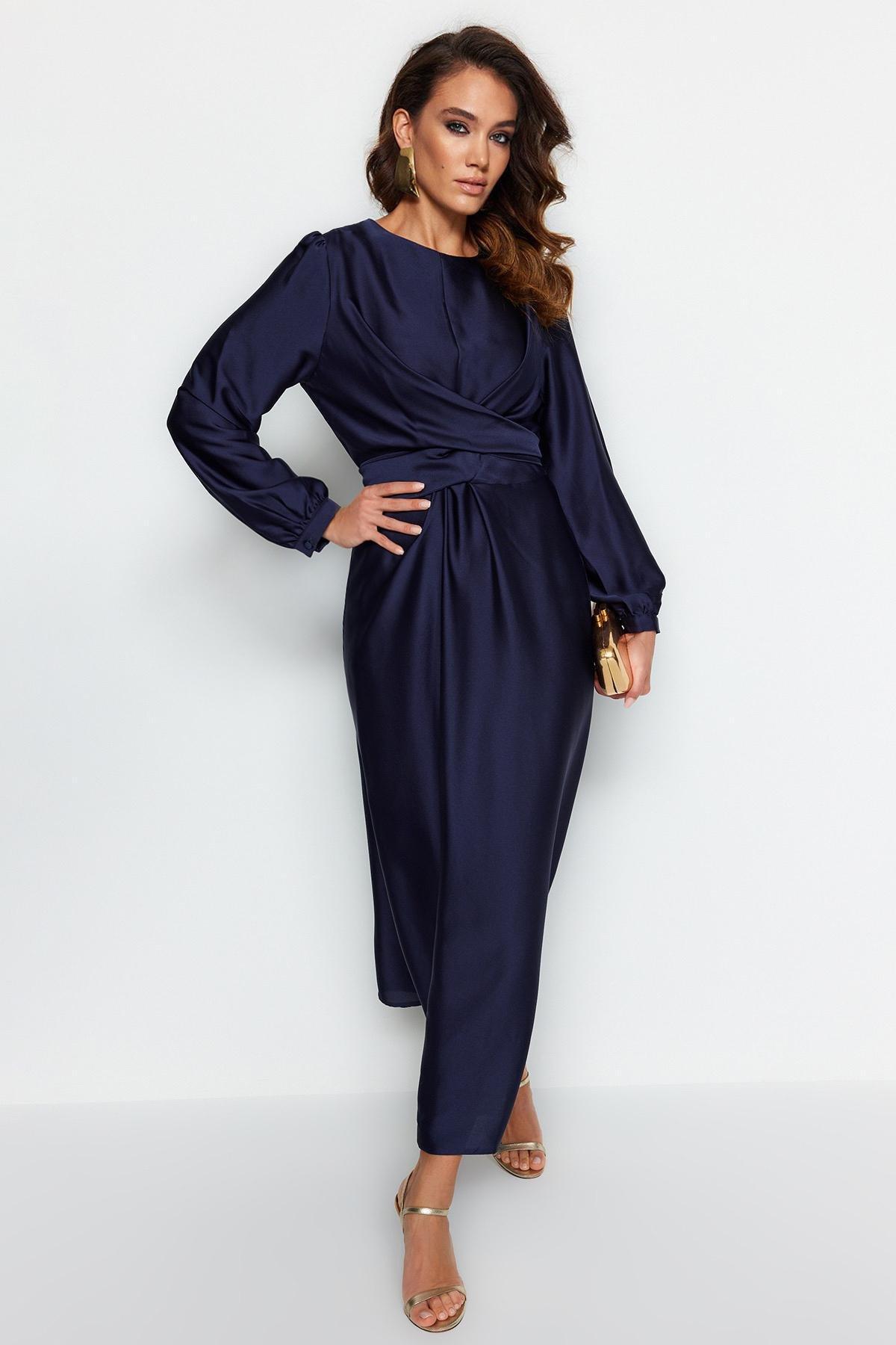 Blue Evening Maxi Dress, , large image number 1