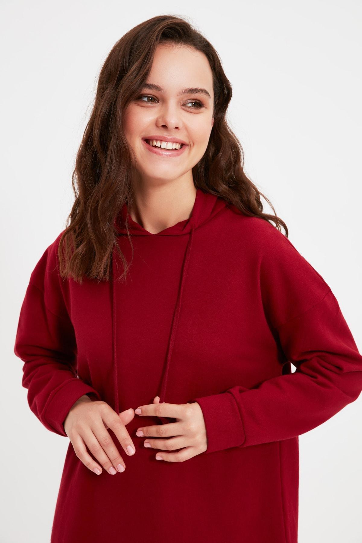 Burgundy Hooded Sweatsuit Set, , large image number 7