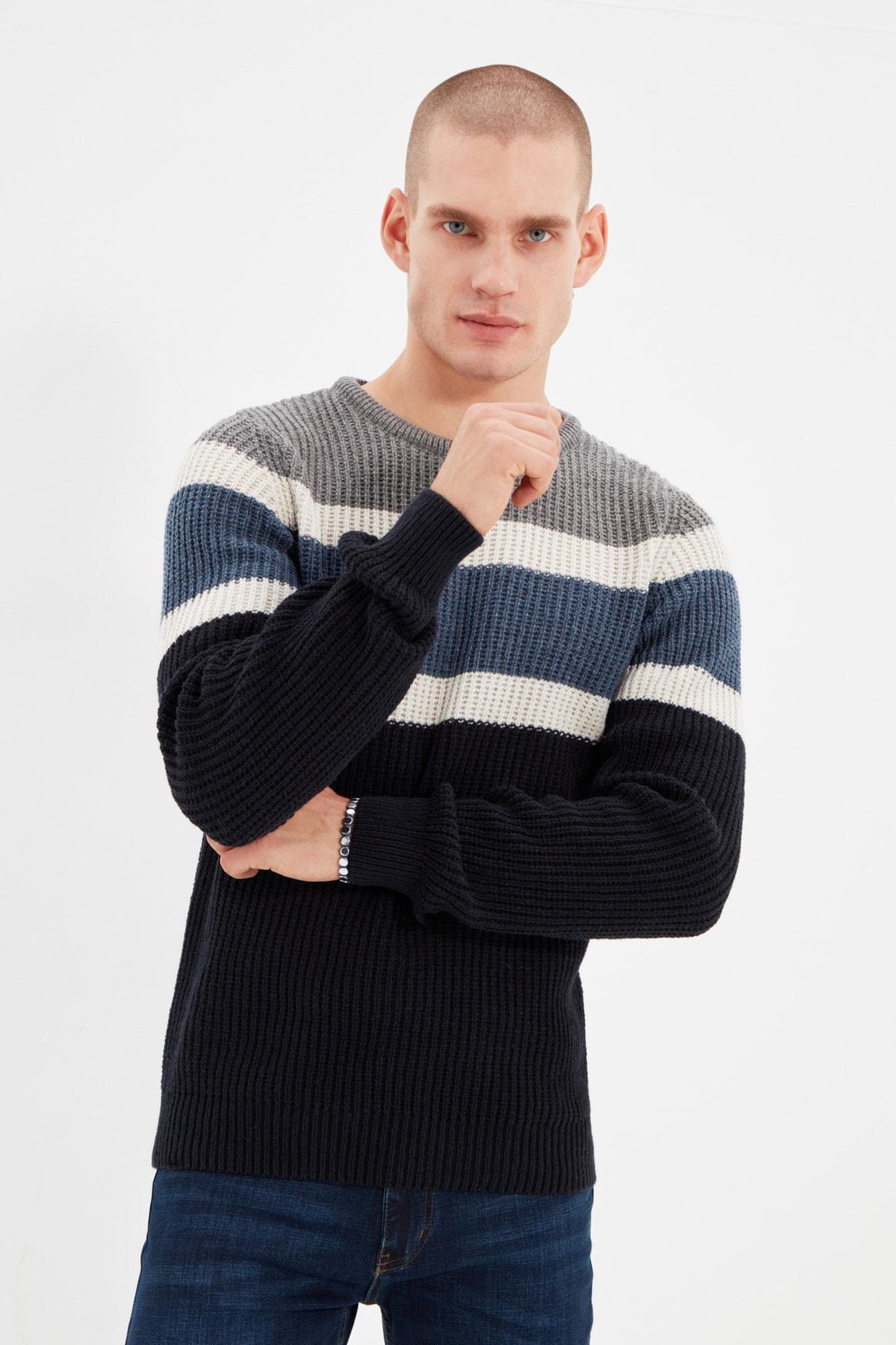 Grey Crew Neck Sweater, , large image number 0