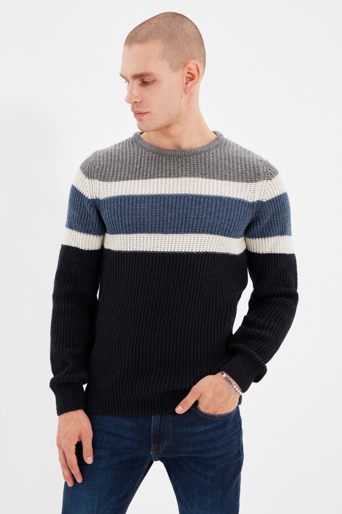 Grey Crew Neck Sweater, , large image number 1